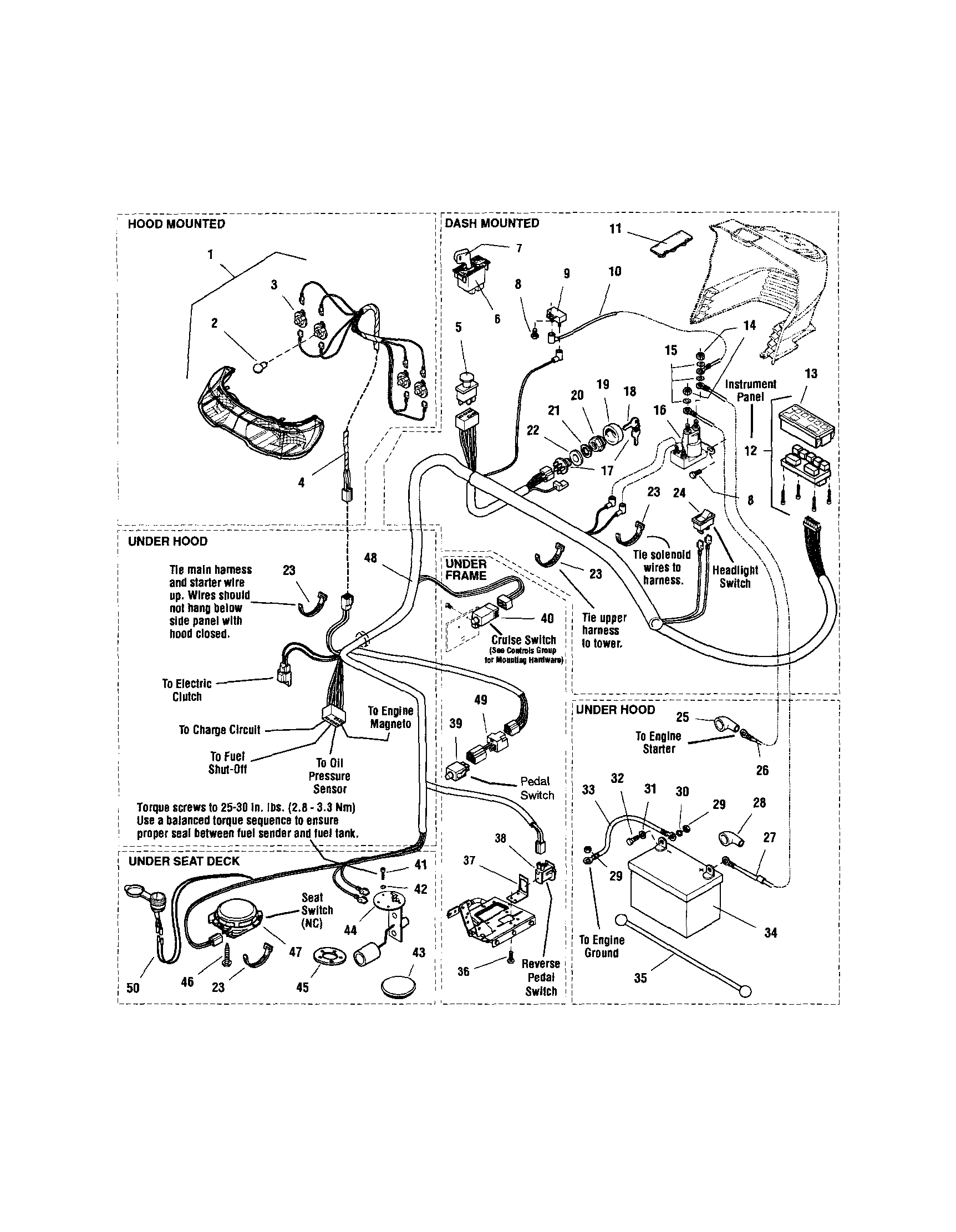Snapper YT2300 (2690503) electrical group diagram