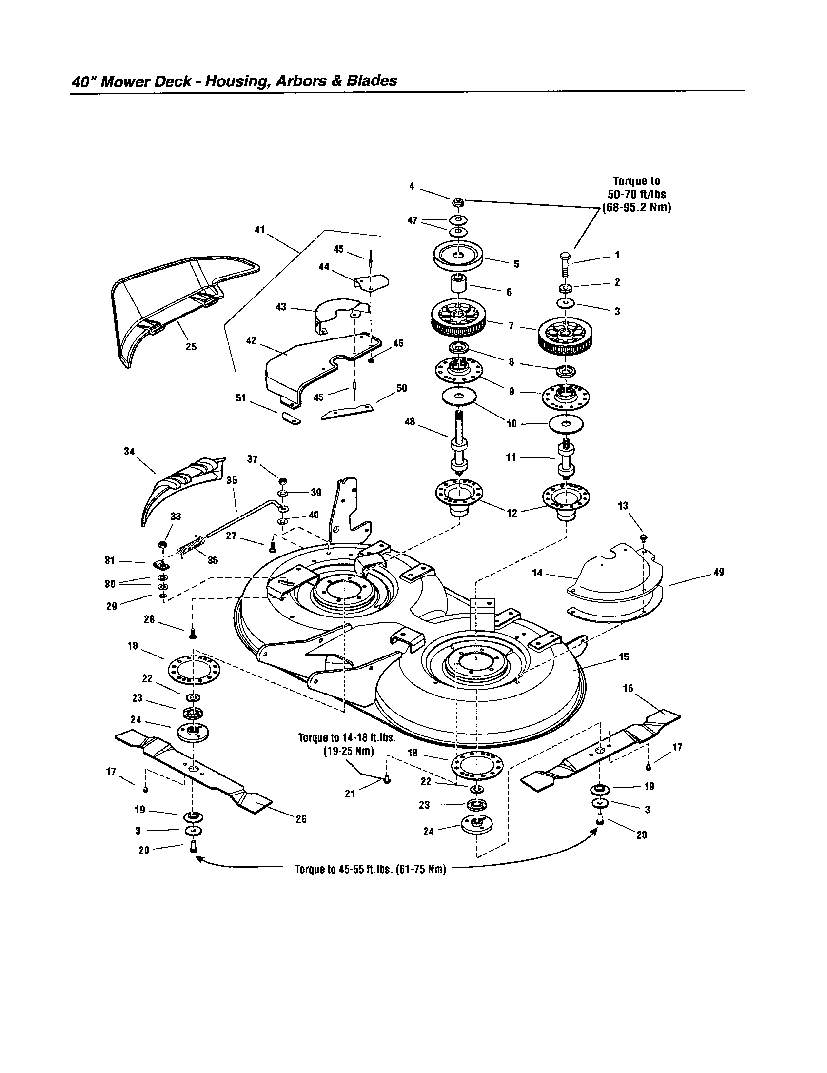 Snapper 2690655 housing/arbors/blades diagram