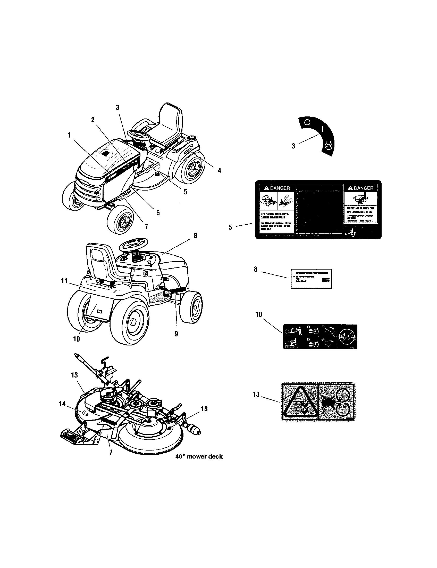 Snapper 2690655 decals diagram