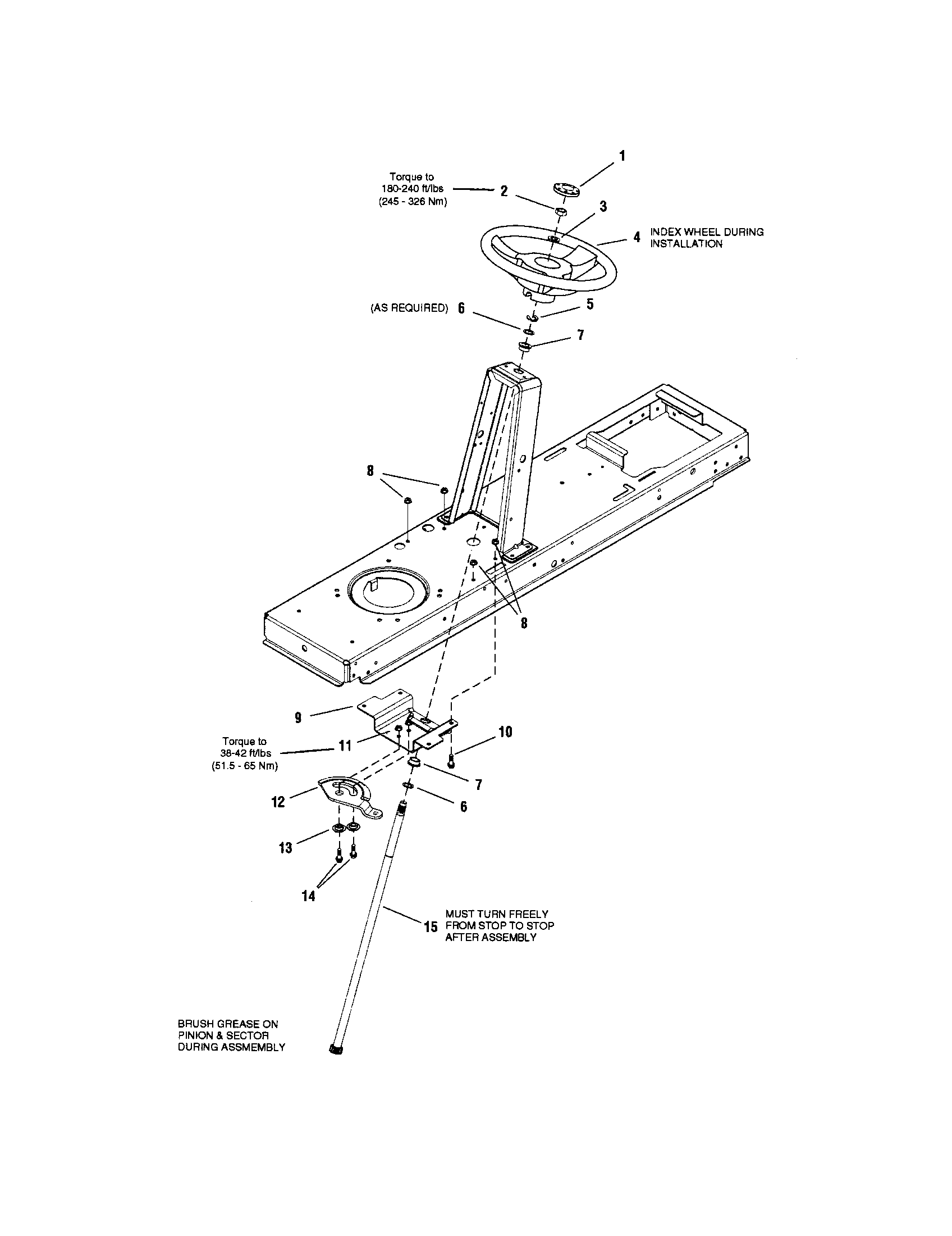 Snapper LT2044 (2690714) steering diagram