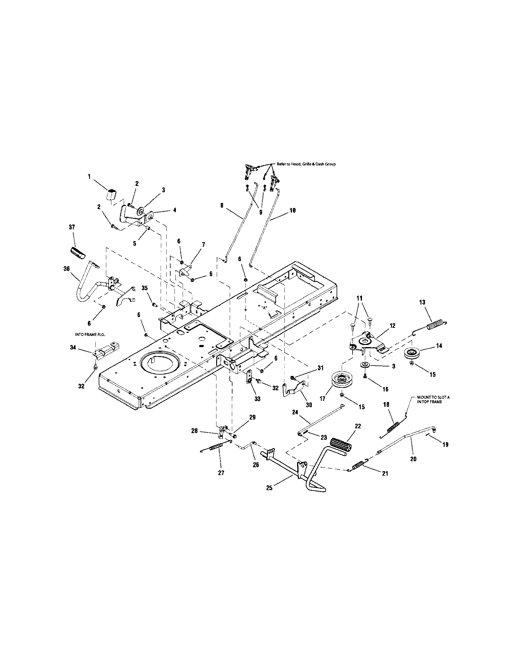 Snapper LT2044 (2690714) controls diagram