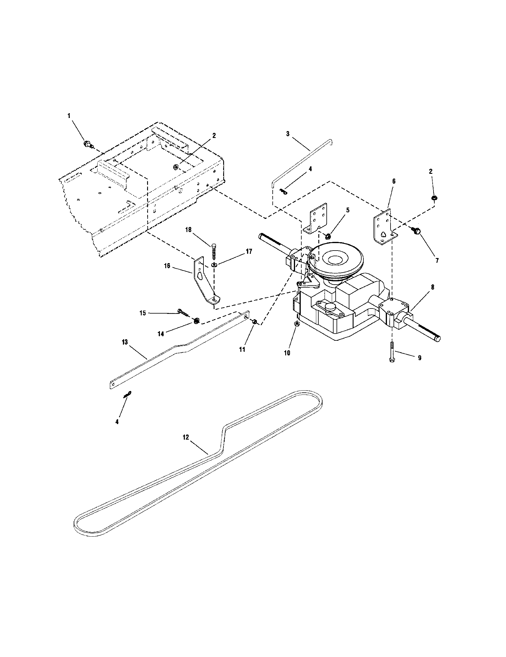 Snapper LT2044 (2690714) transmission diagram