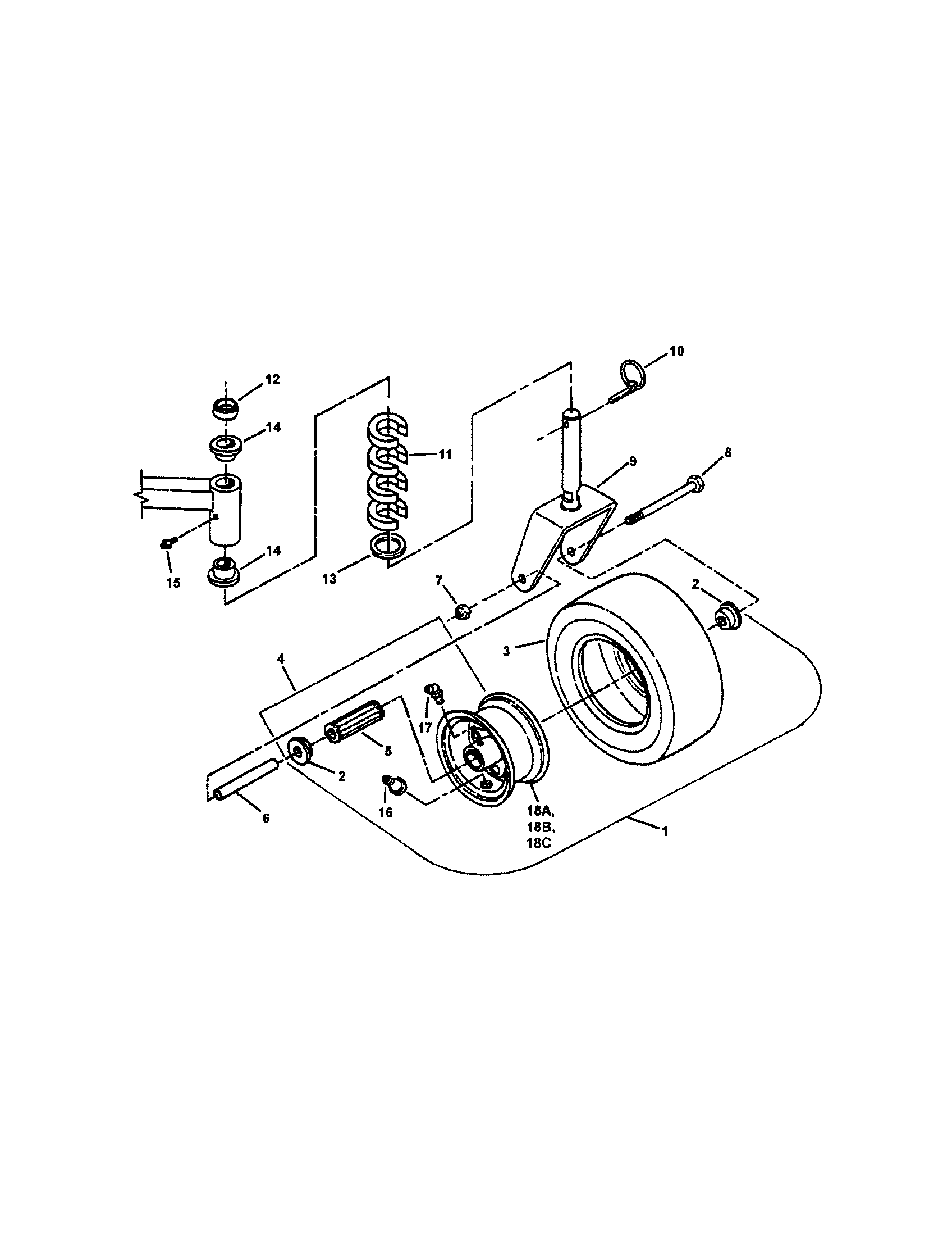 Snapper SPE1250KW caster/wheel/tire diagram