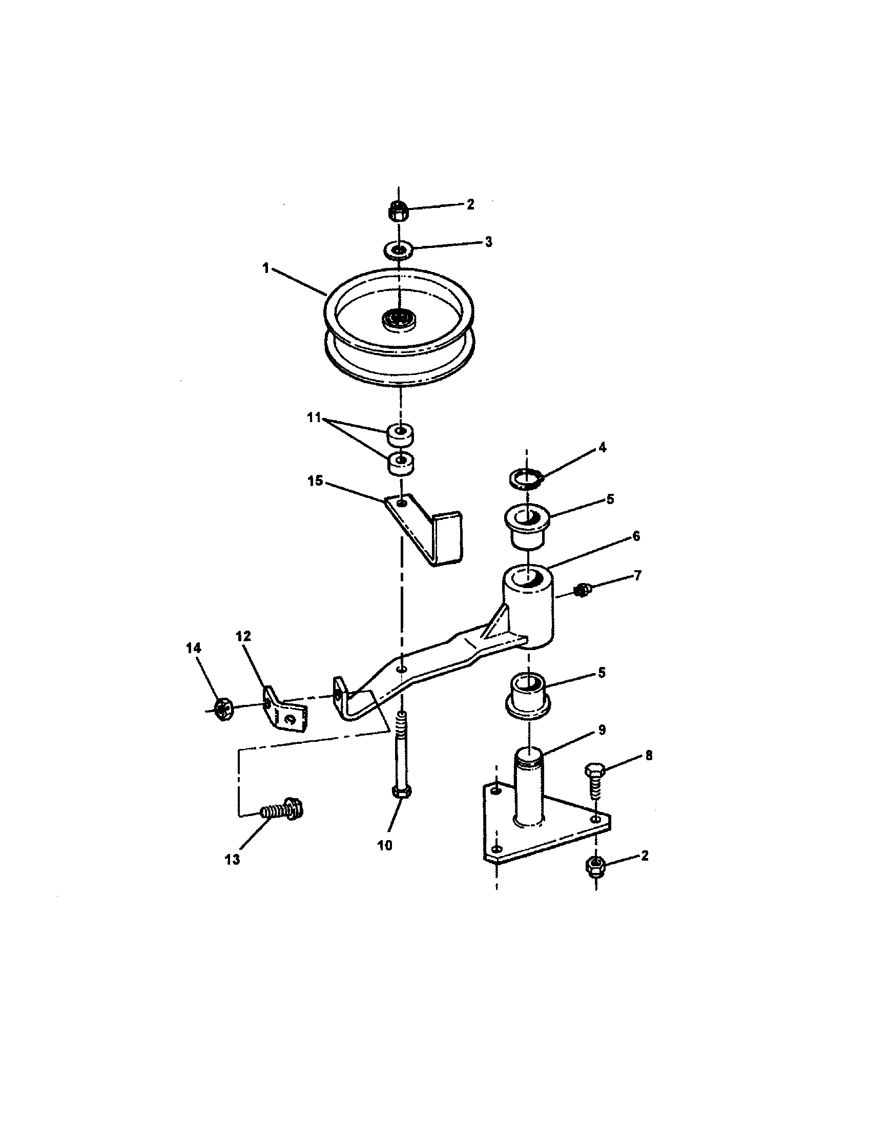Snapper SPE1250KW 36" deck idler diagram