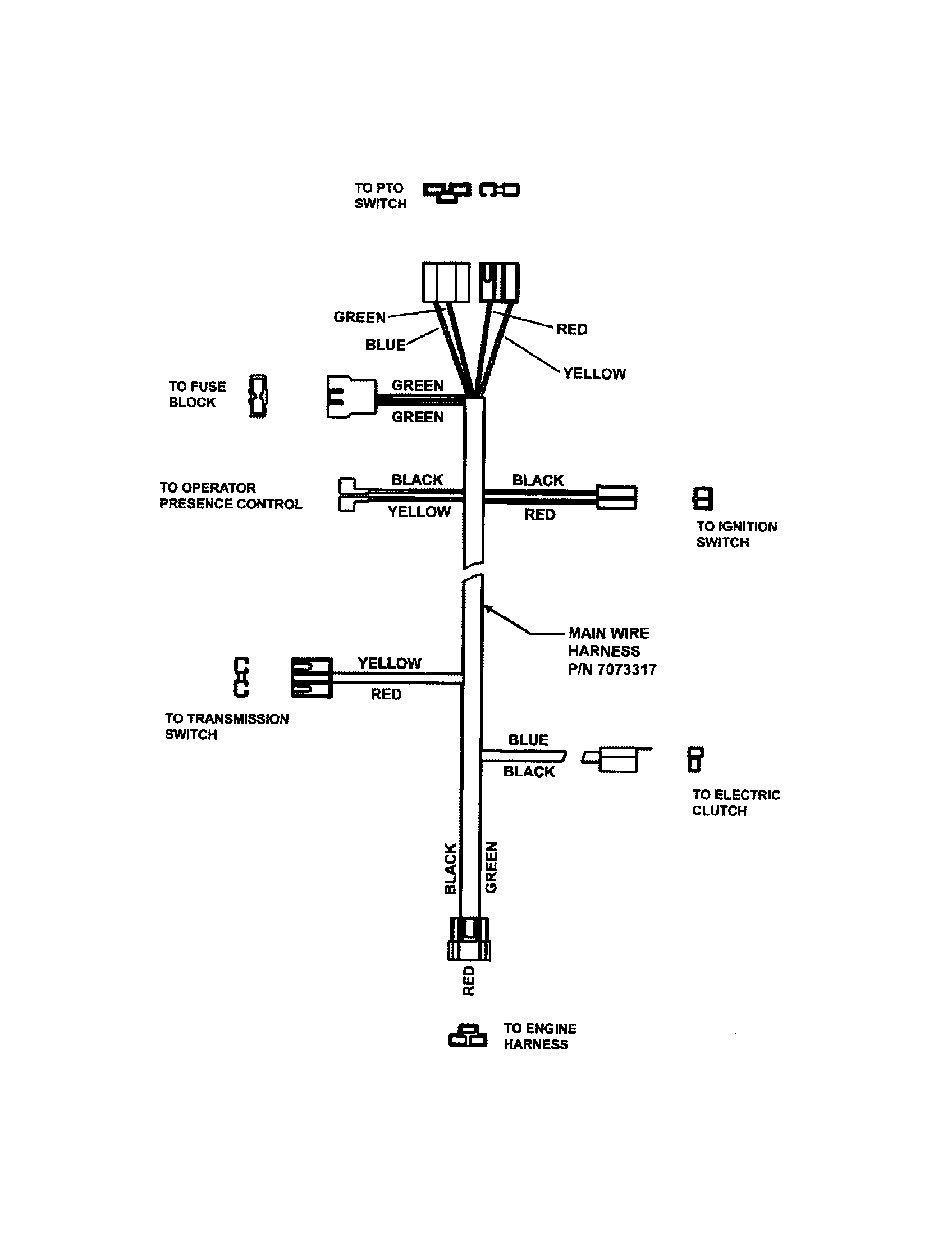 Snapper SPE1250KW electrical (loop handle) diagram