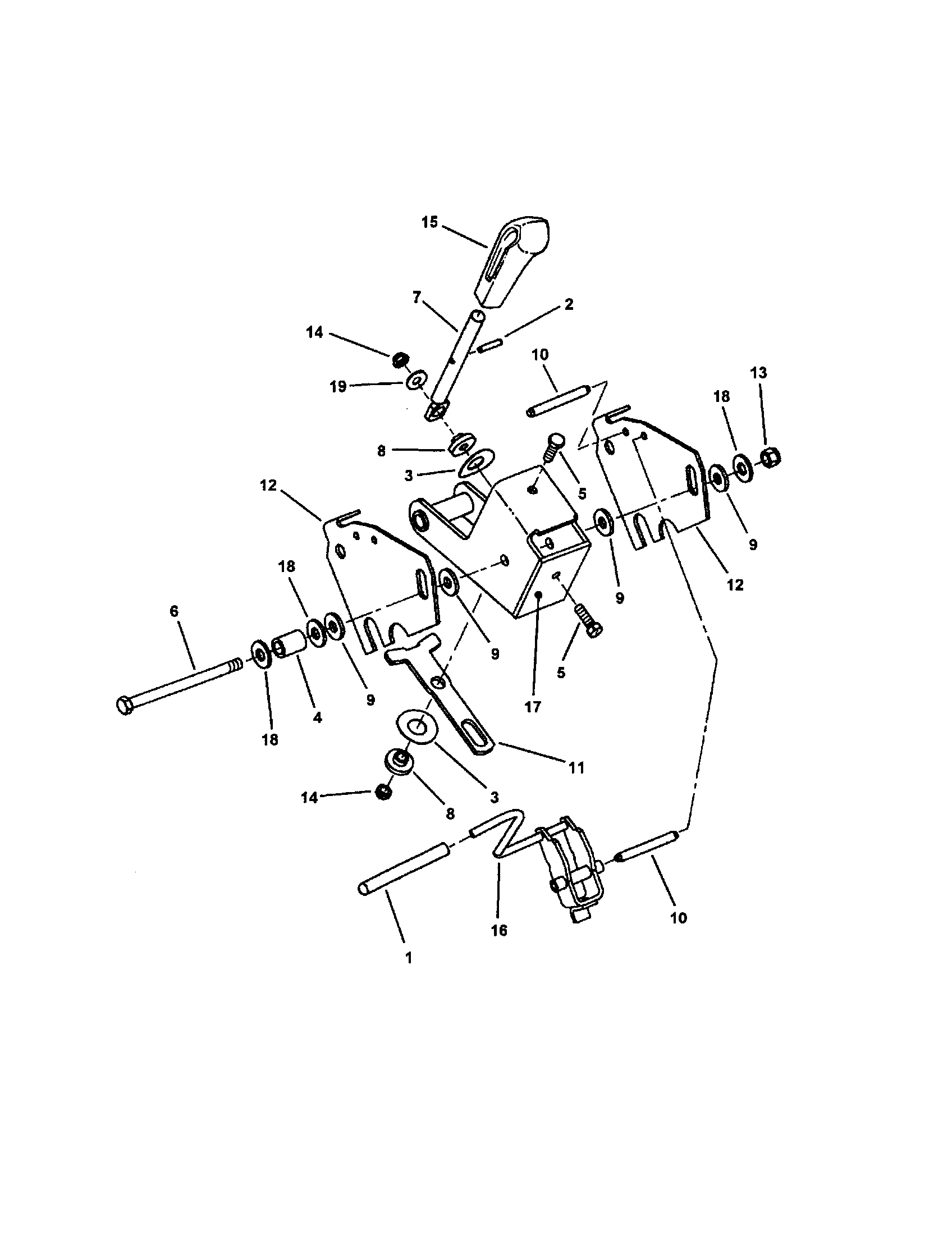 Snapper SPA480-SERIES 1-2 tracking control diagram
