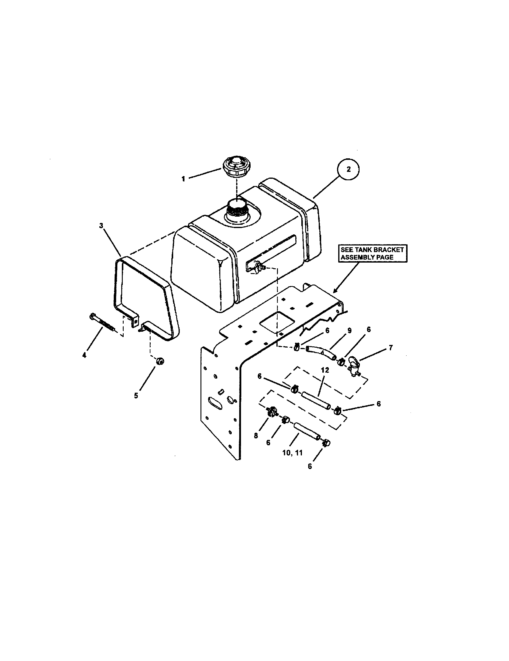 Snapper SPA480-SERIES 1-2 fuel tank diagram