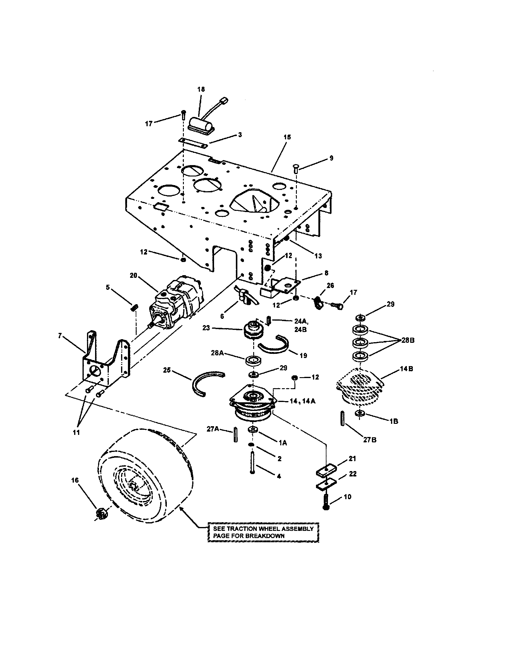 Snapper SPA480-SERIES 1-2 rear deck diagram
