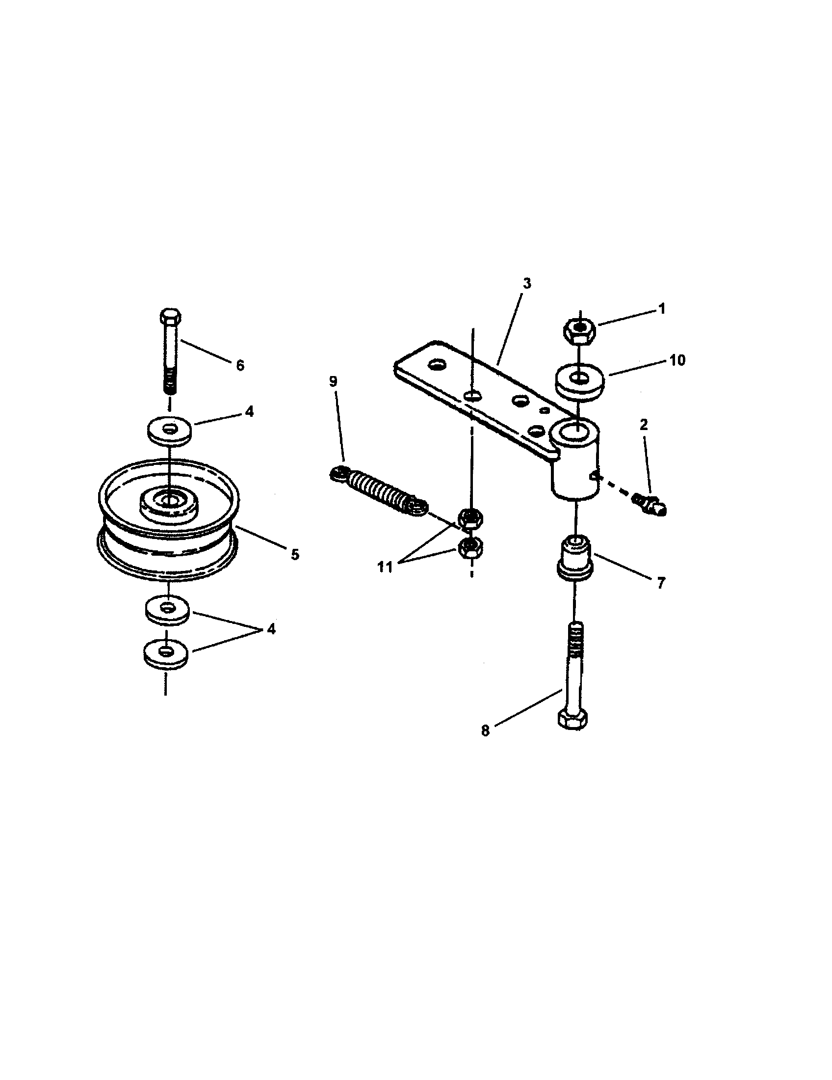 Snapper SPA480-SERIES 1-2 power unit idler diagram