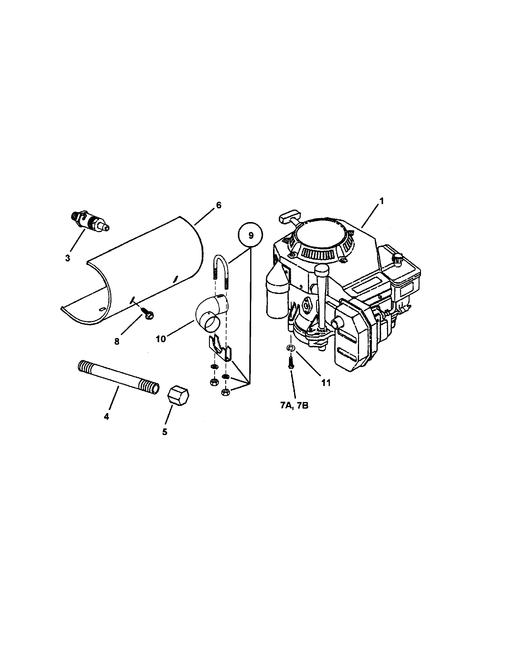 Snapper SPA480-SERIES 1-2 engine diagram