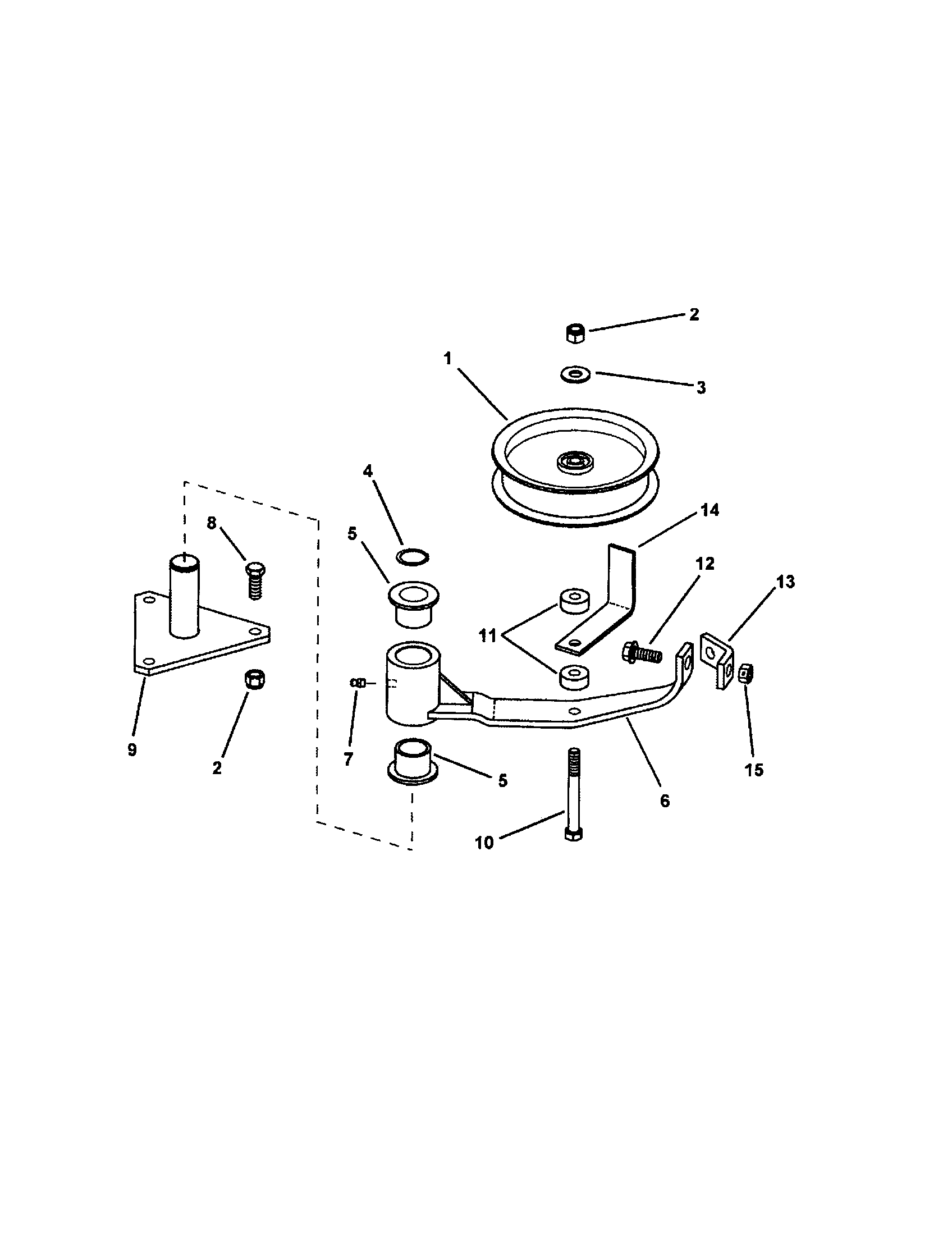 Snapper SPA480-SERIES 1-2 36" deck idler diagram