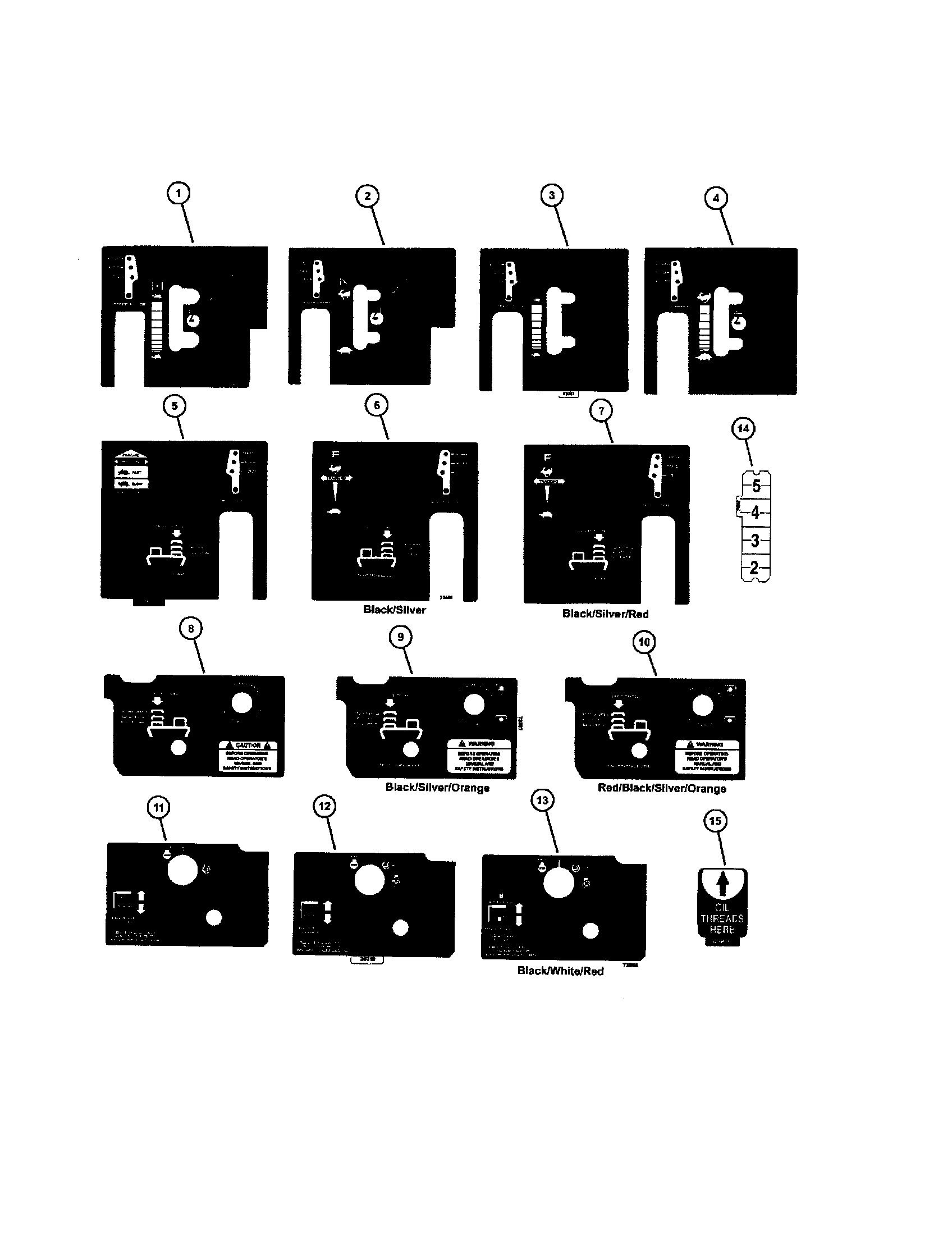 Snapper SPA480-SERIES 1-2 decals-left & right panels diagram