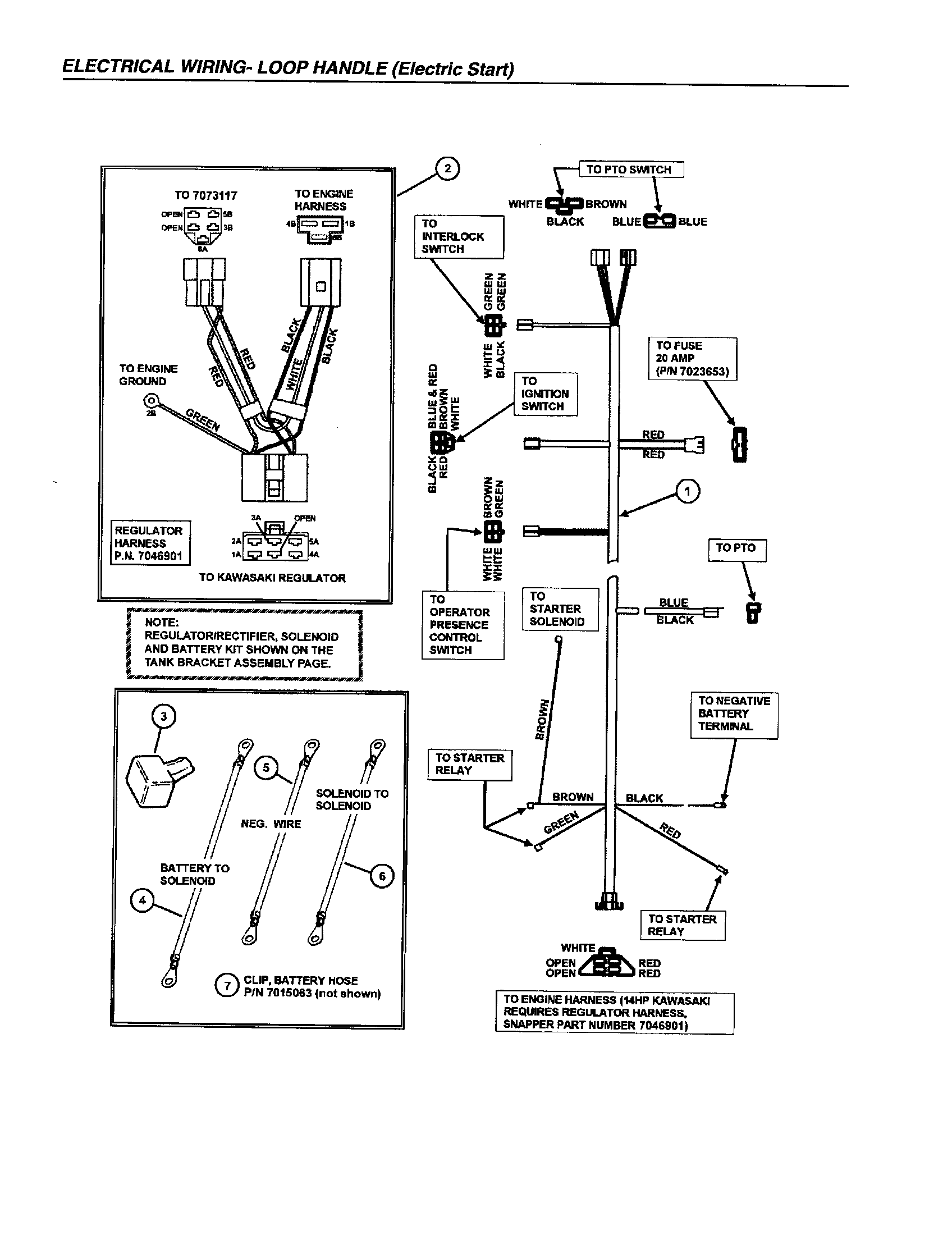 Snapper SPA480-SERIES 1-2 electrical wiring-loop handle diagram