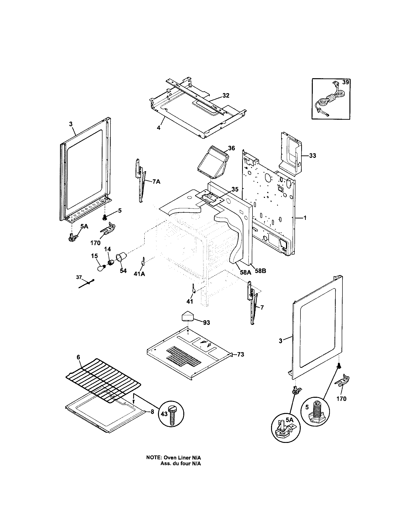 Kenmore 79070300701 body diagram
