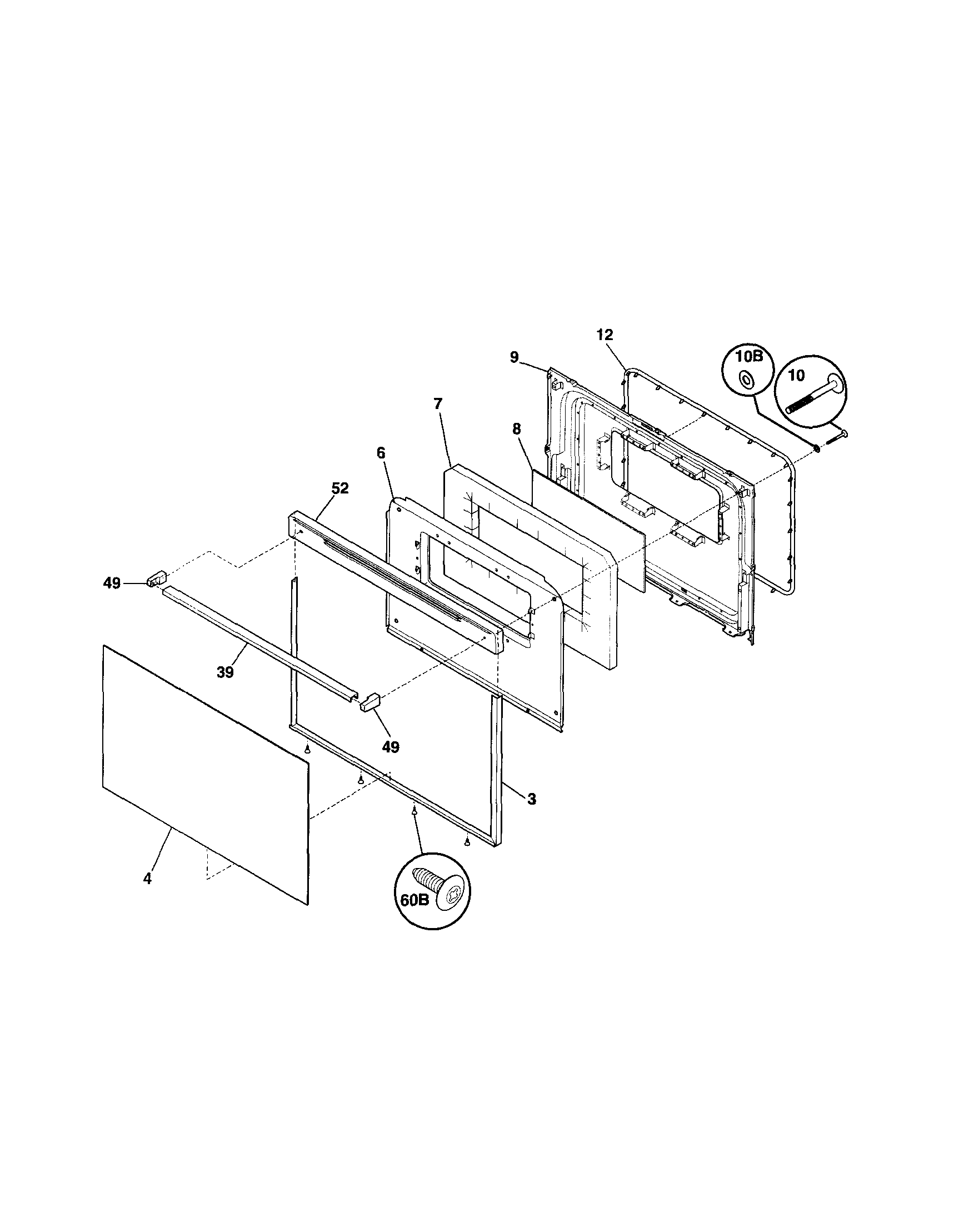 Kenmore 79070300701 door diagram