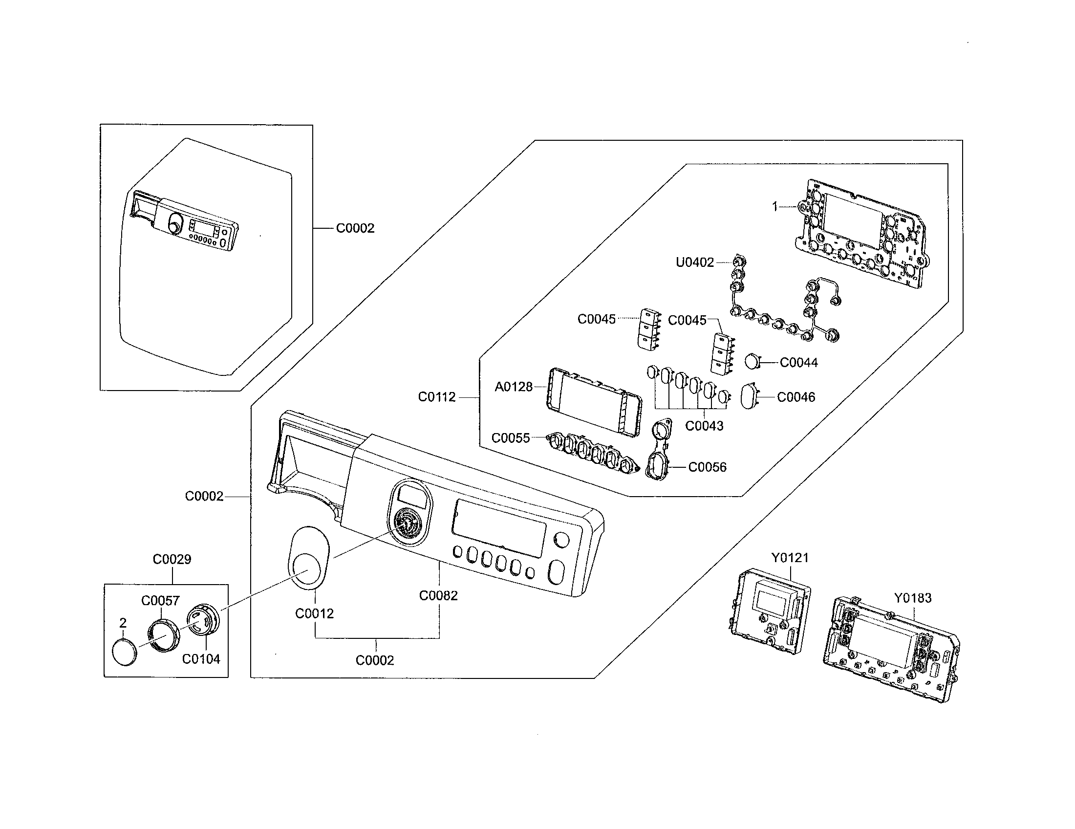 Samsung WF438AAR/XAA panel control diagram