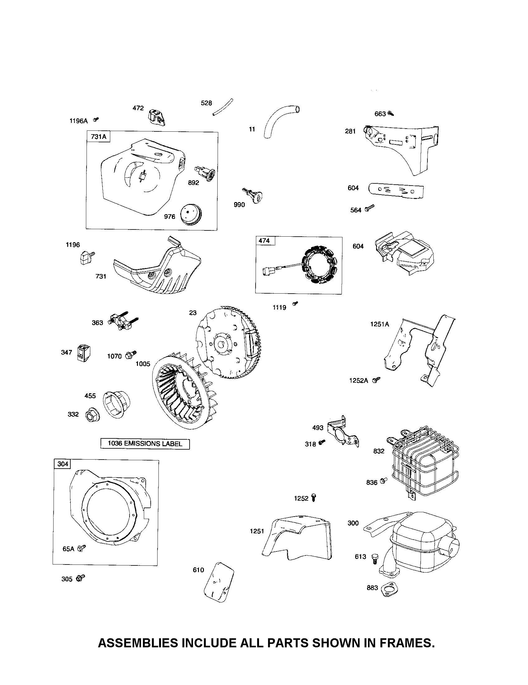 Craftsman 247889990 flywheel/alternator diagram