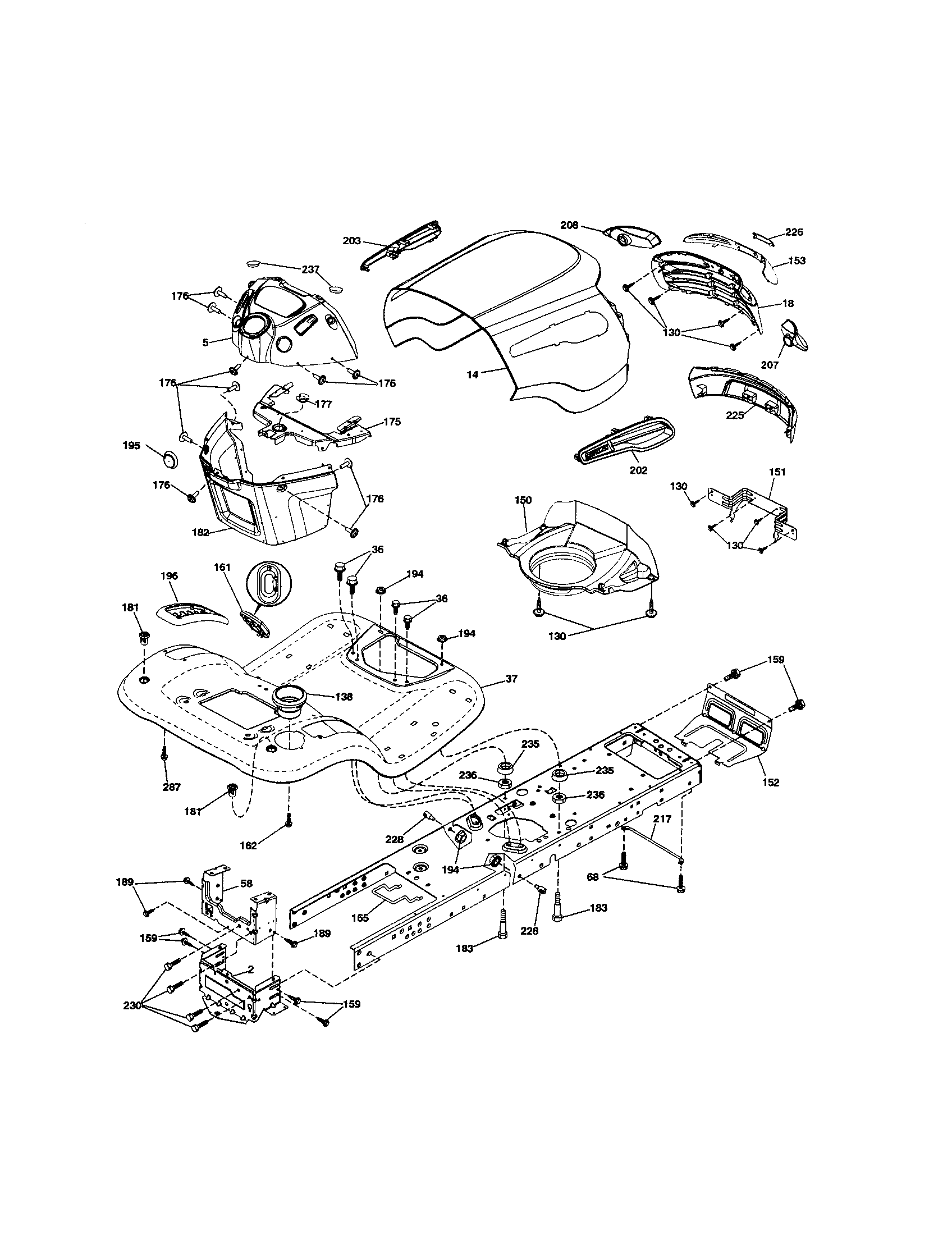 Craftsman 917253540 chassis and enclosures diagram