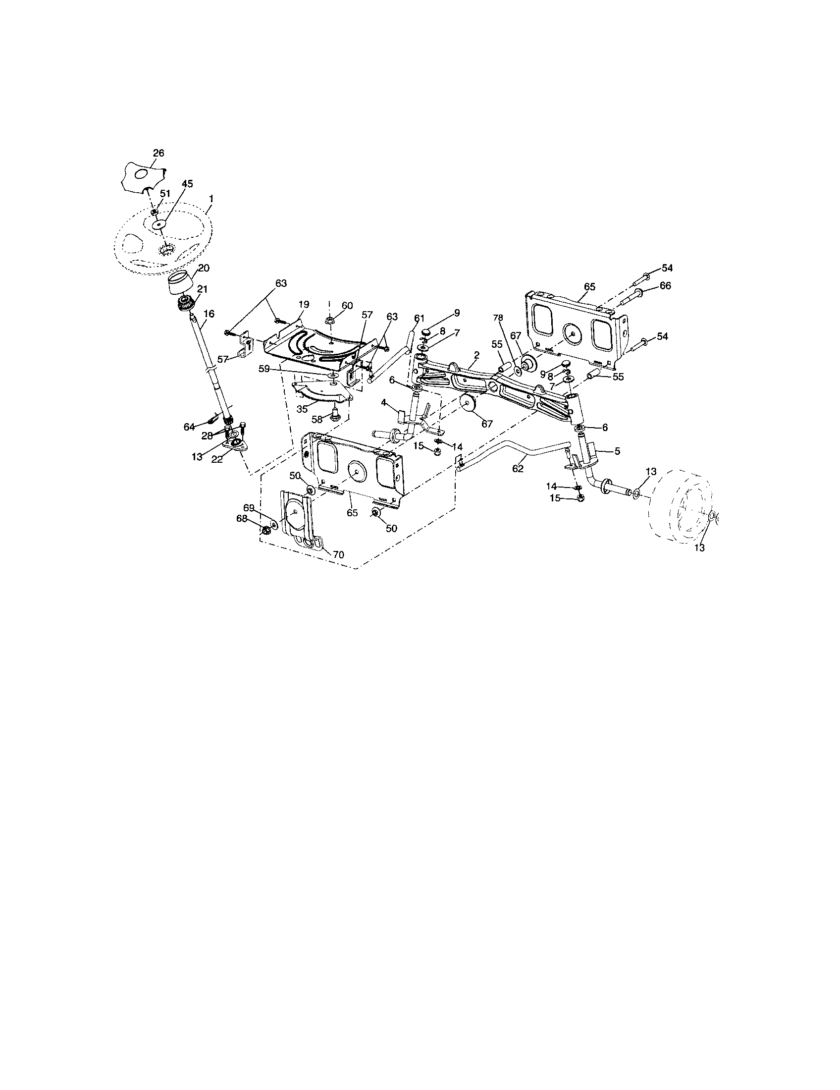 Craftsman 917253540 steering diagram