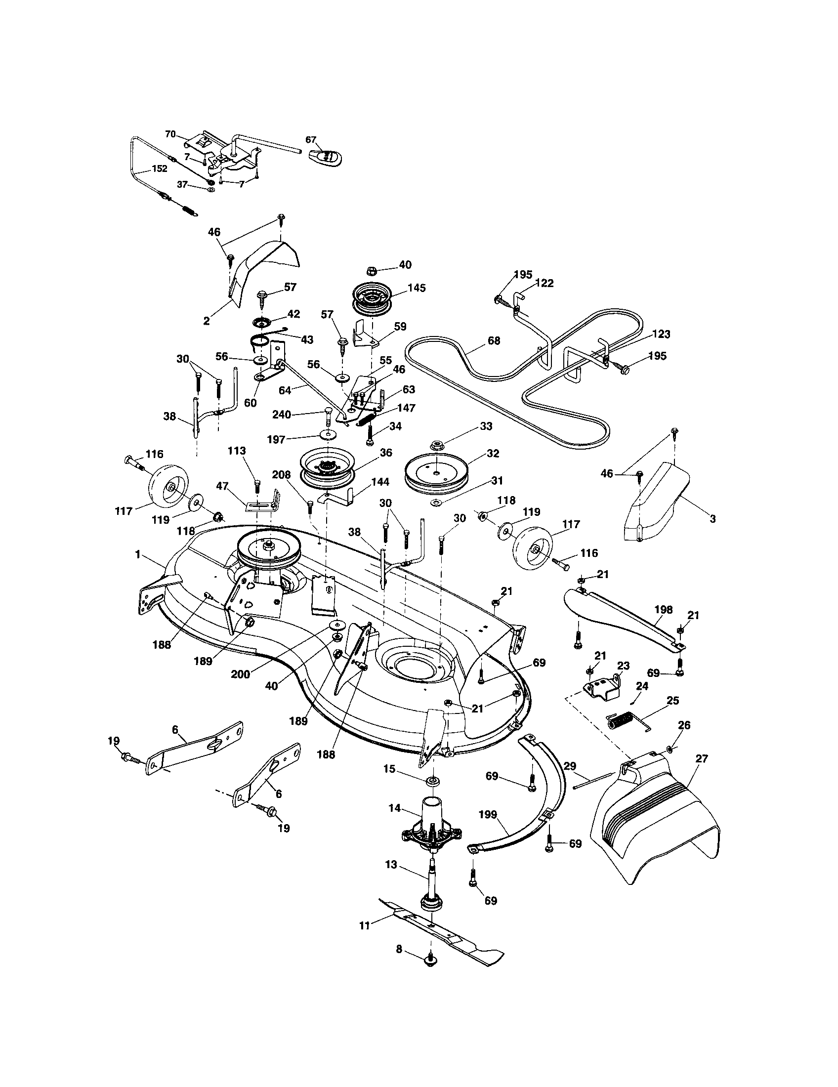 Craftsman 917253540 mower deck diagram