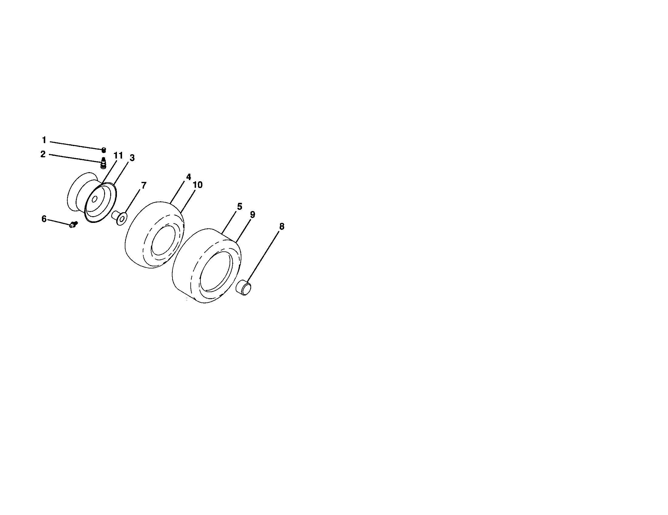 Craftsman 917253540 wheels and tires diagram