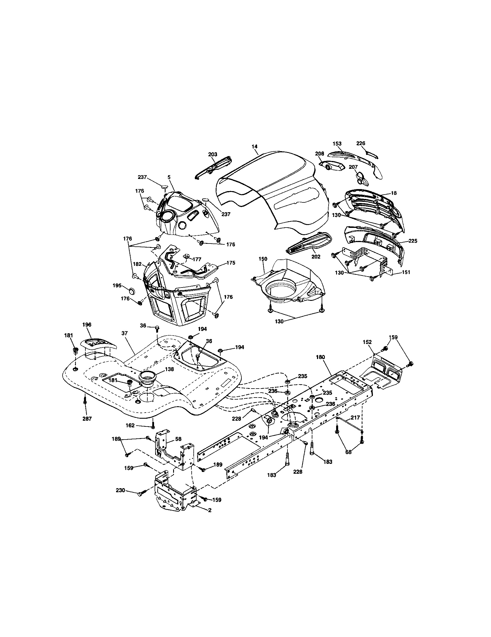 Craftsman 917253550 chassis and enclosures diagram