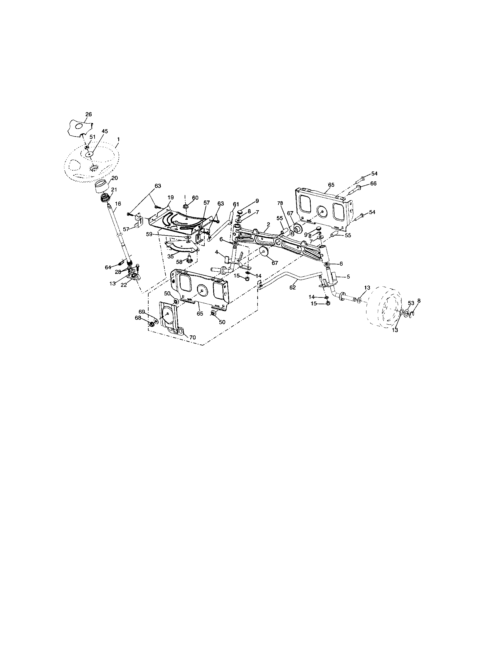 Craftsman 917253550 steering diagram