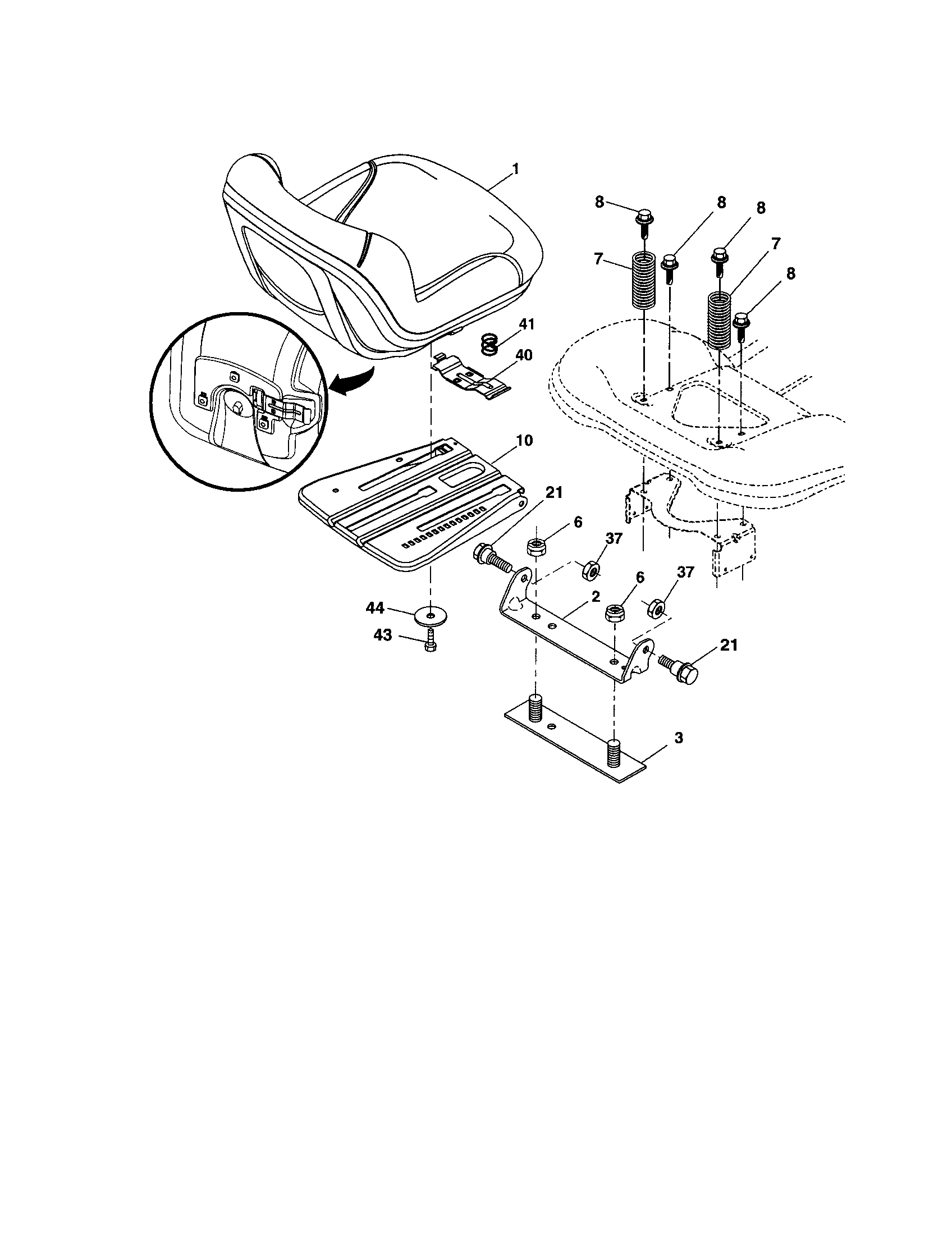 Craftsman 917253550 seat diagram