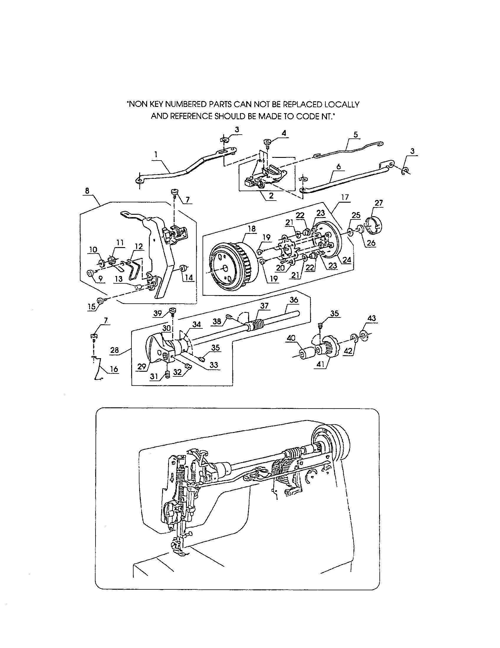 Kenmore 38517526590 hand wheel/upper shaft diagram