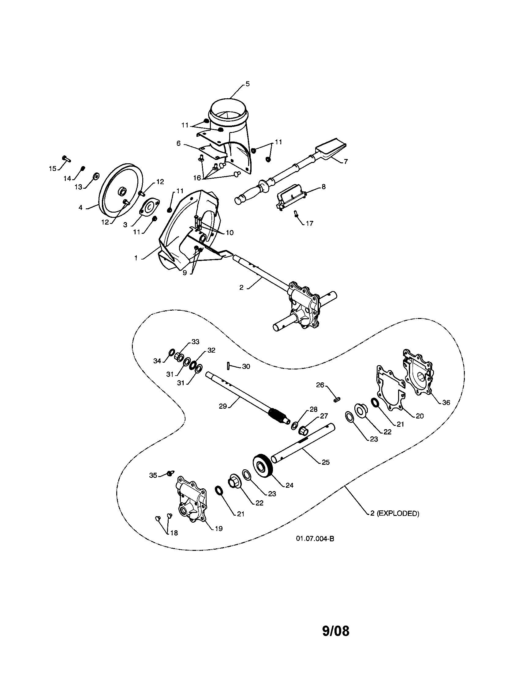 Craftsman 917253580 impeller/gearbox diagram