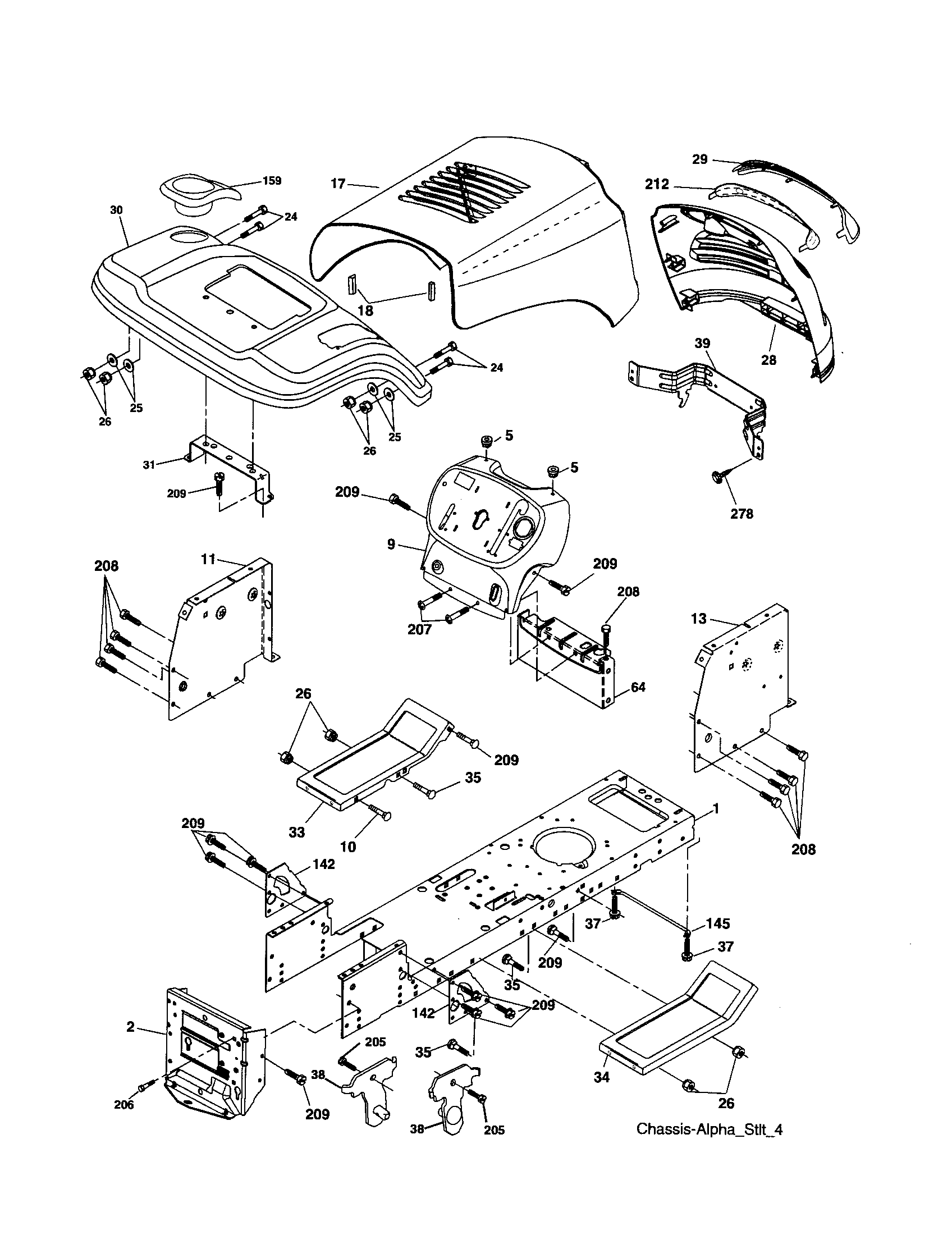 Craftsman 917257450 chassis diagram