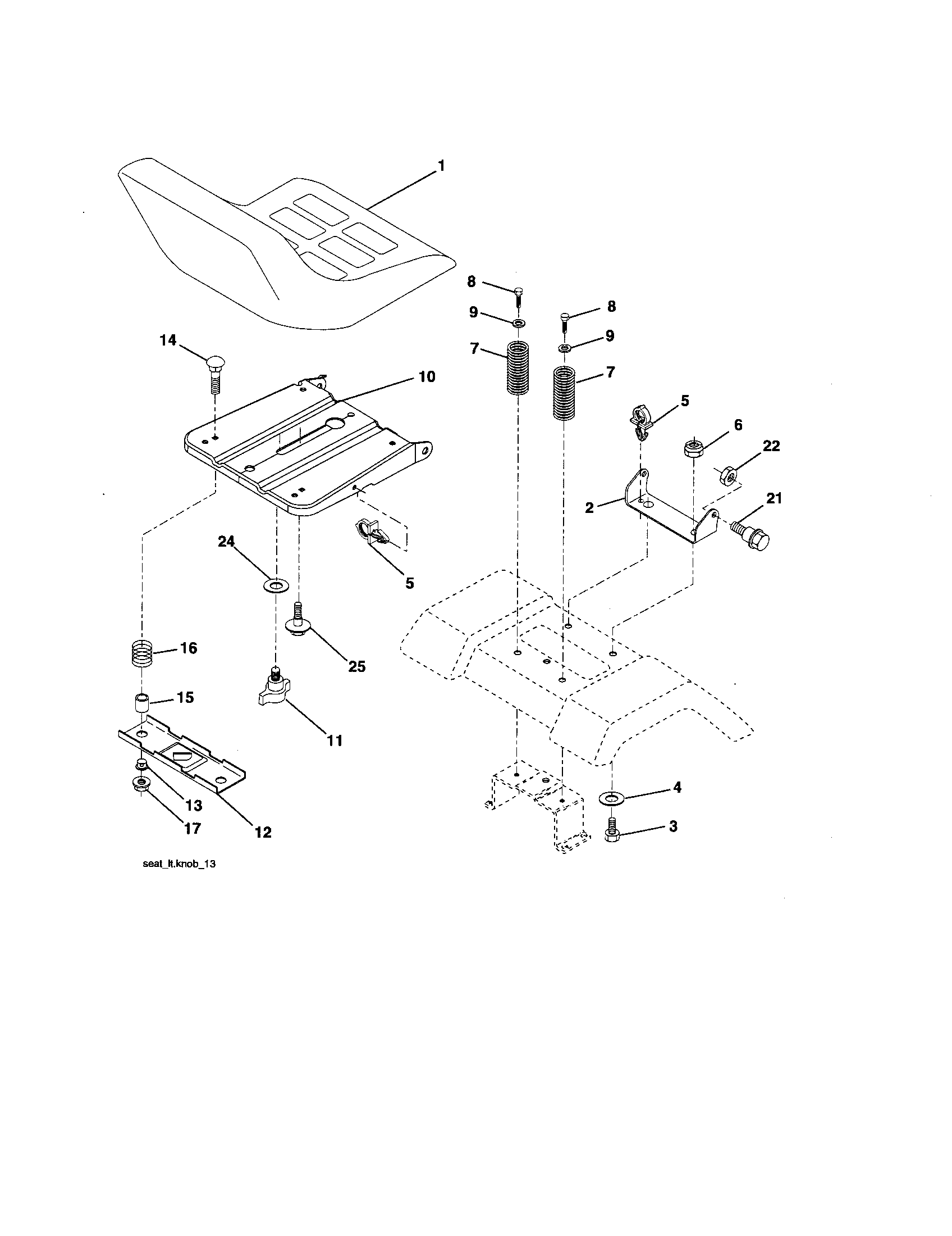 Craftsman 917257450 seat diagram