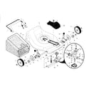 Craftsman 917376051 drive control/gear case/wheels diagram