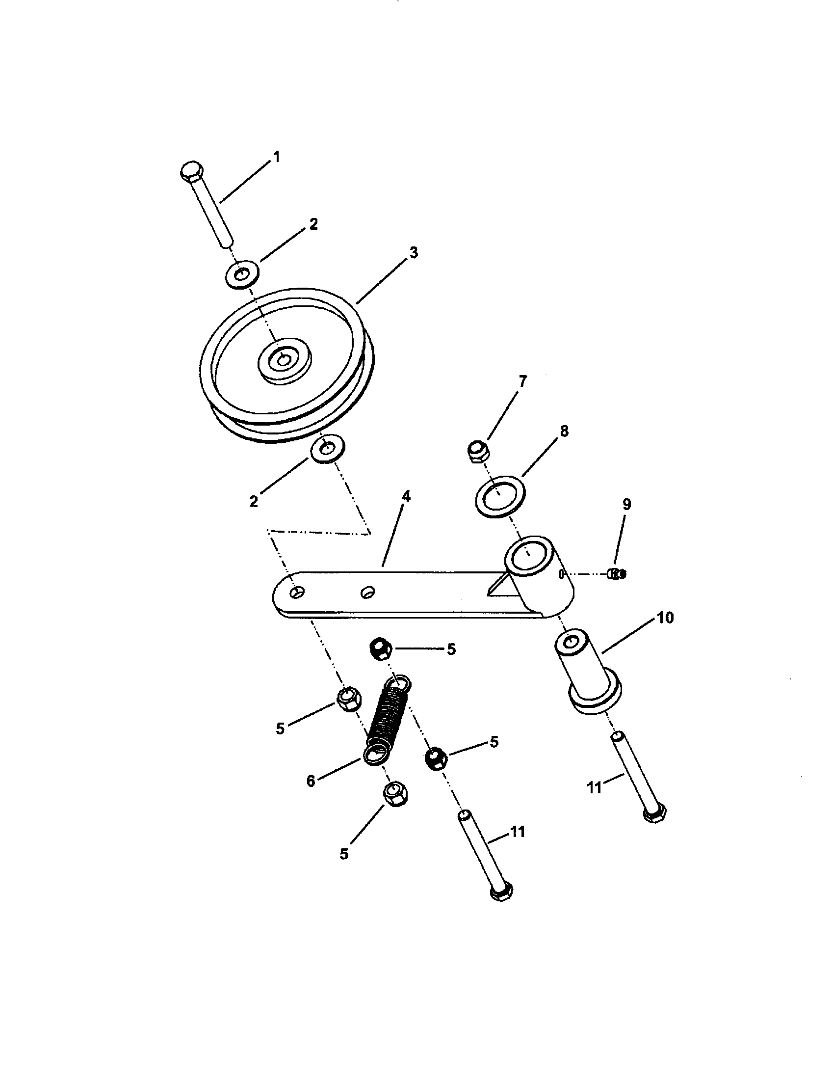 Snapper SPA361-SERIES 3 power unit idler diagram