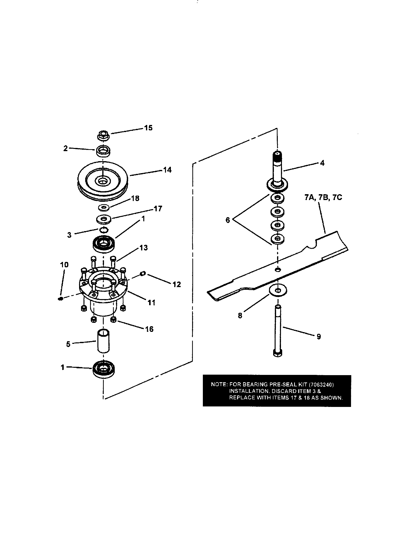 Snapper SPA361-SERIES 3 cutter housing diagram
