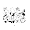 Craftsman 917376659 engine/housing/handle diagram