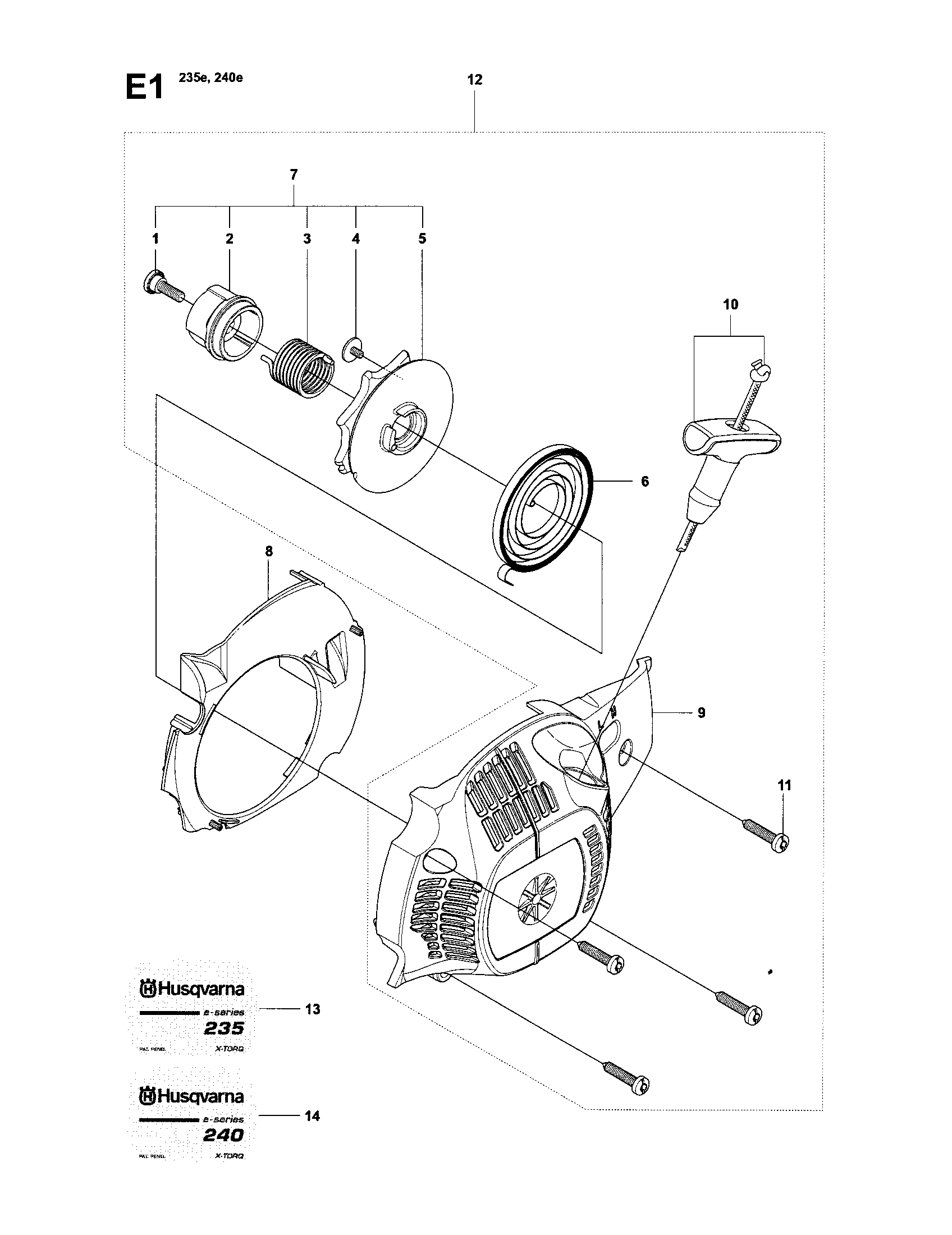 Husqvarna 952802268 eps starter diagram
