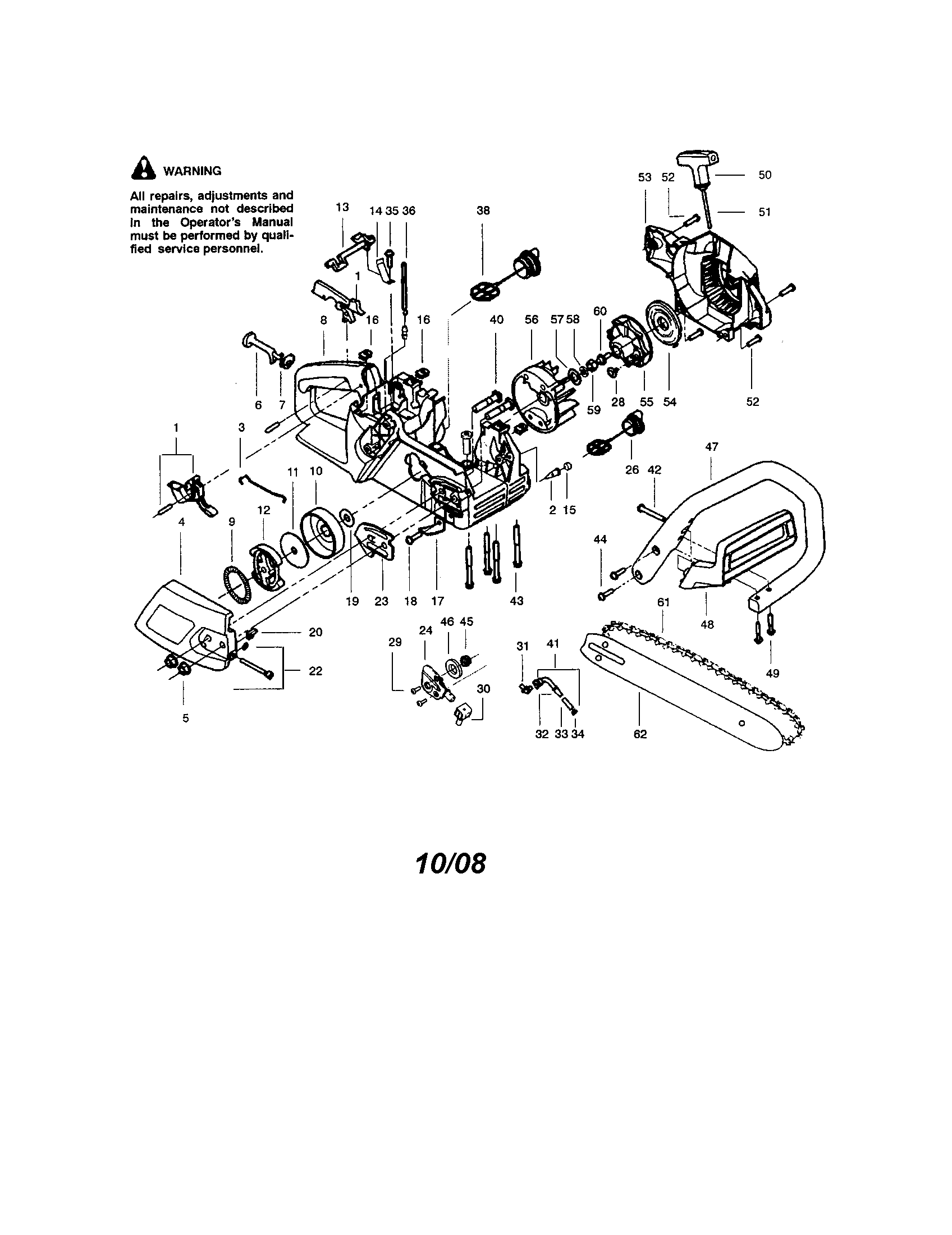 Craftsman 358351143 chassis/bar/handle diagram