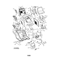 Snapper 7800343 hood/seat diagram
