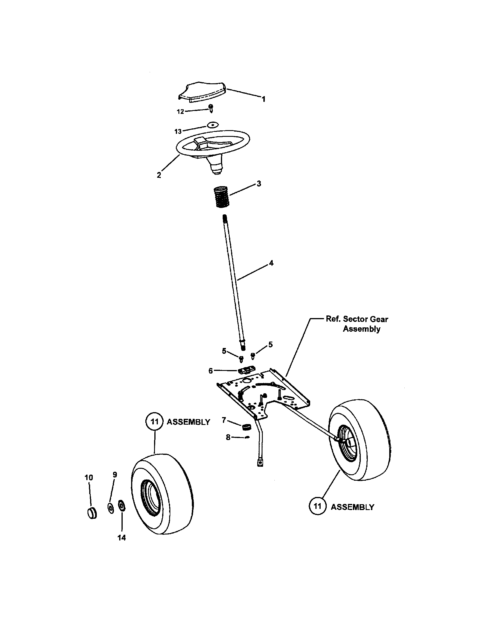 Snapper 7800315 steering diagram