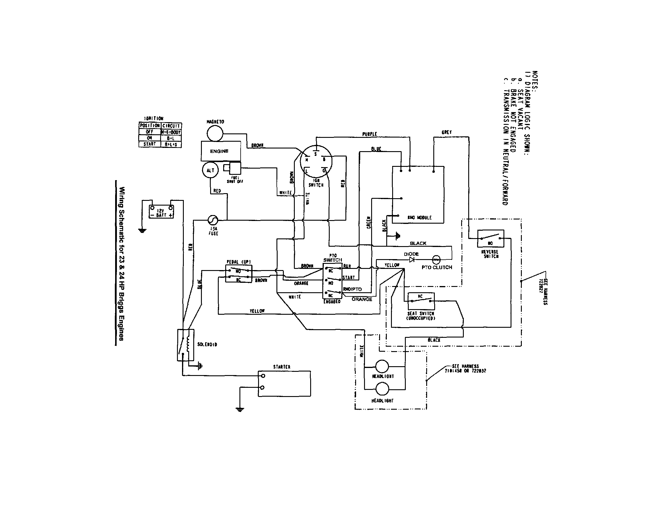 Snapper 7800315 wiring schematic (7101446) diagram