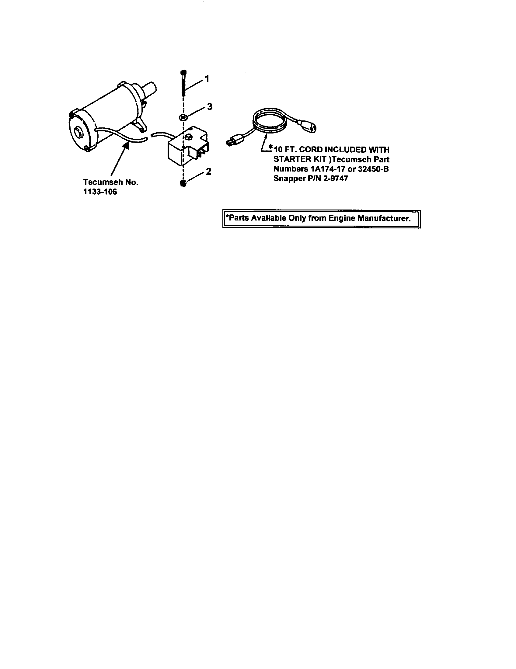 Snapper SX5200R electric start diagram