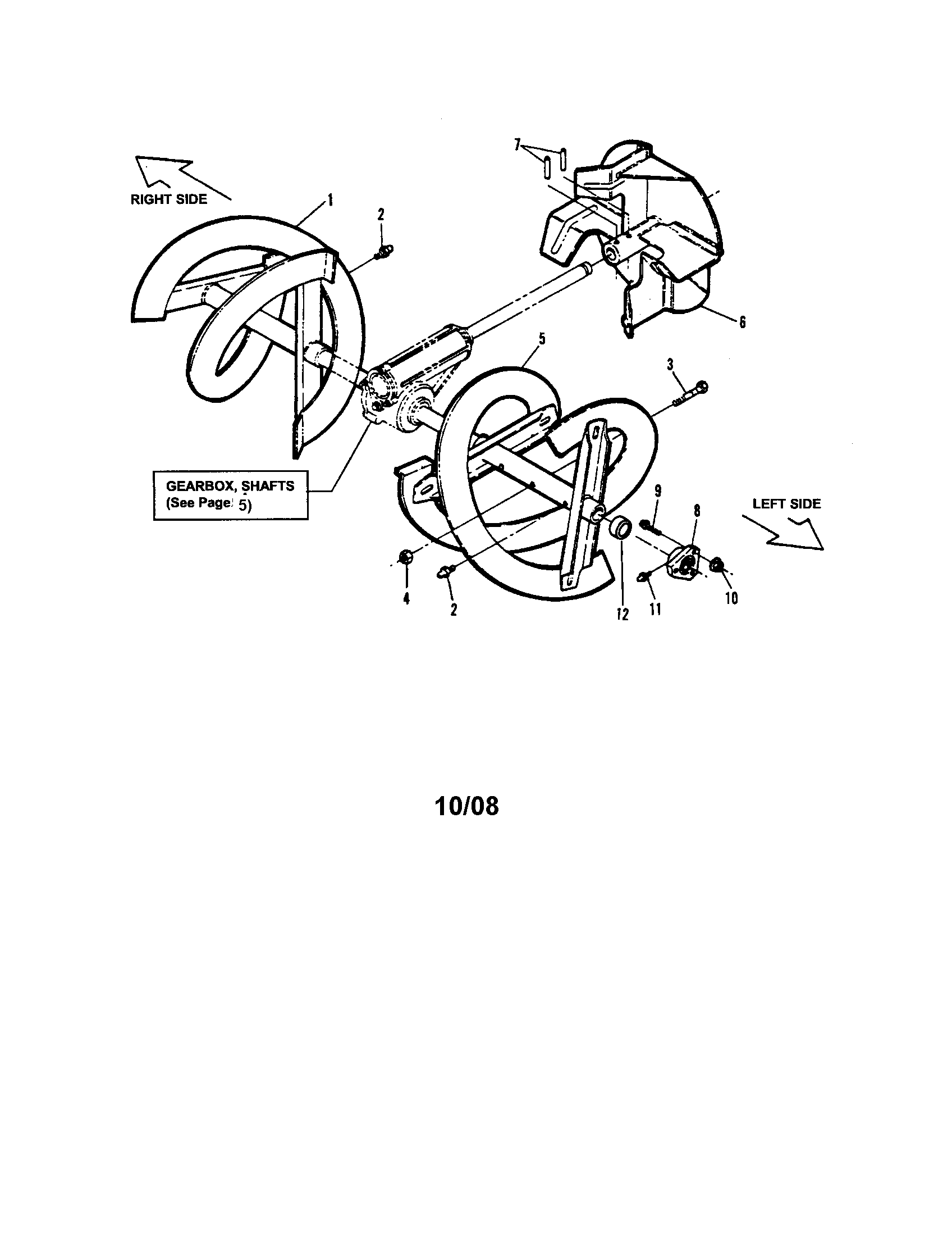 Snapper E10305E augers, impeller diagram