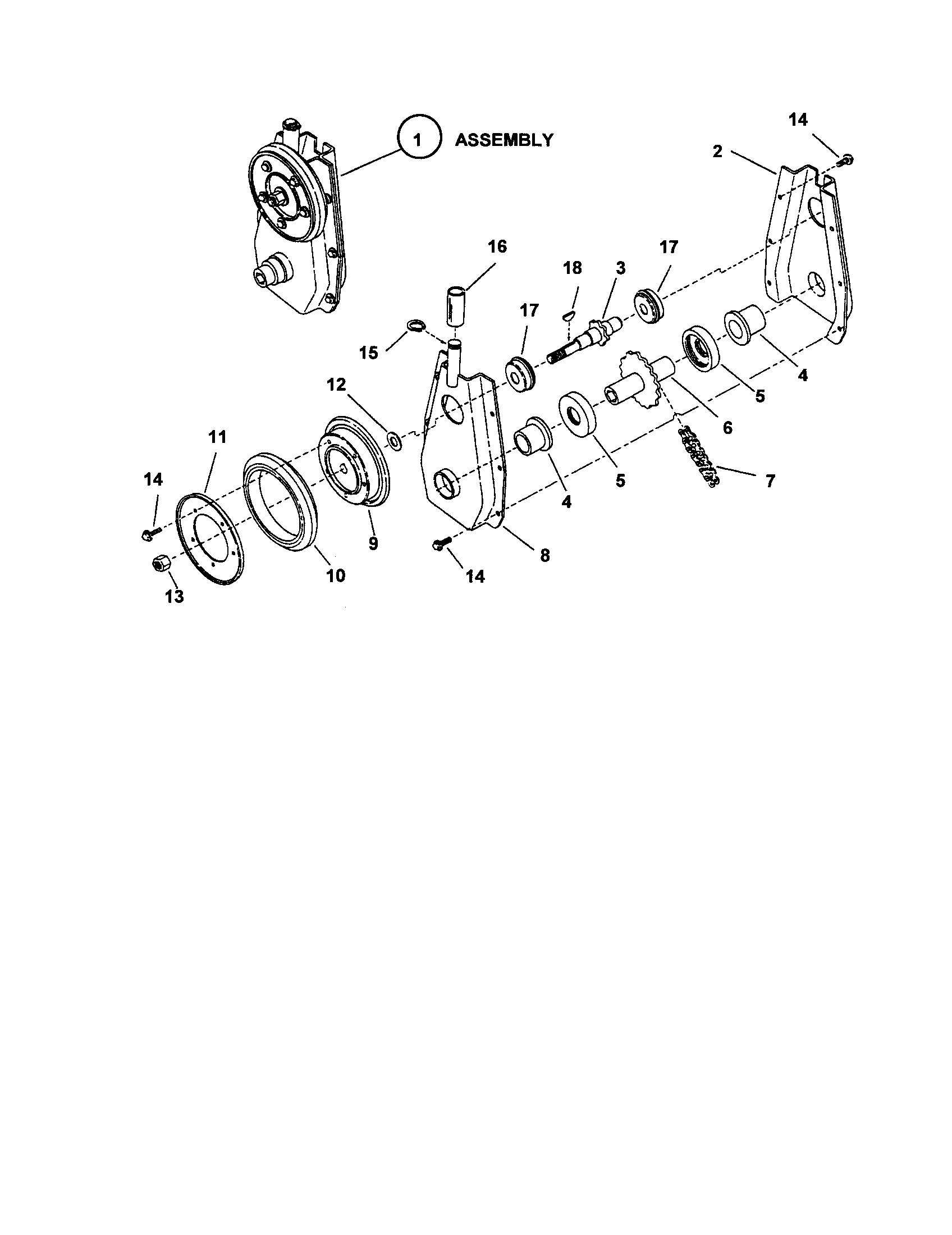 Snapper EI55224 chain case diagram
