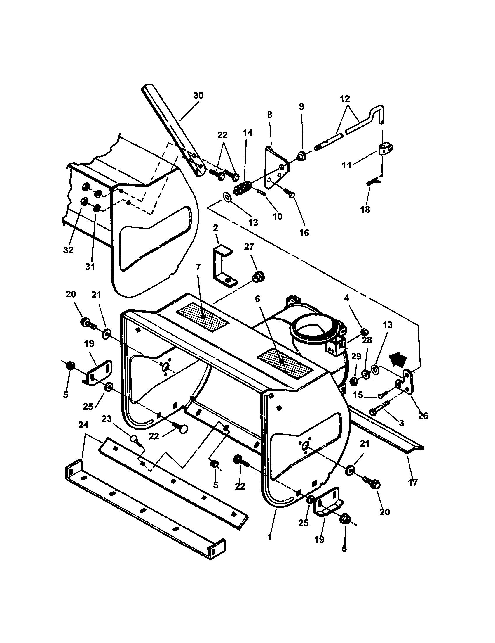 Snapper 9266E collector housing diagram