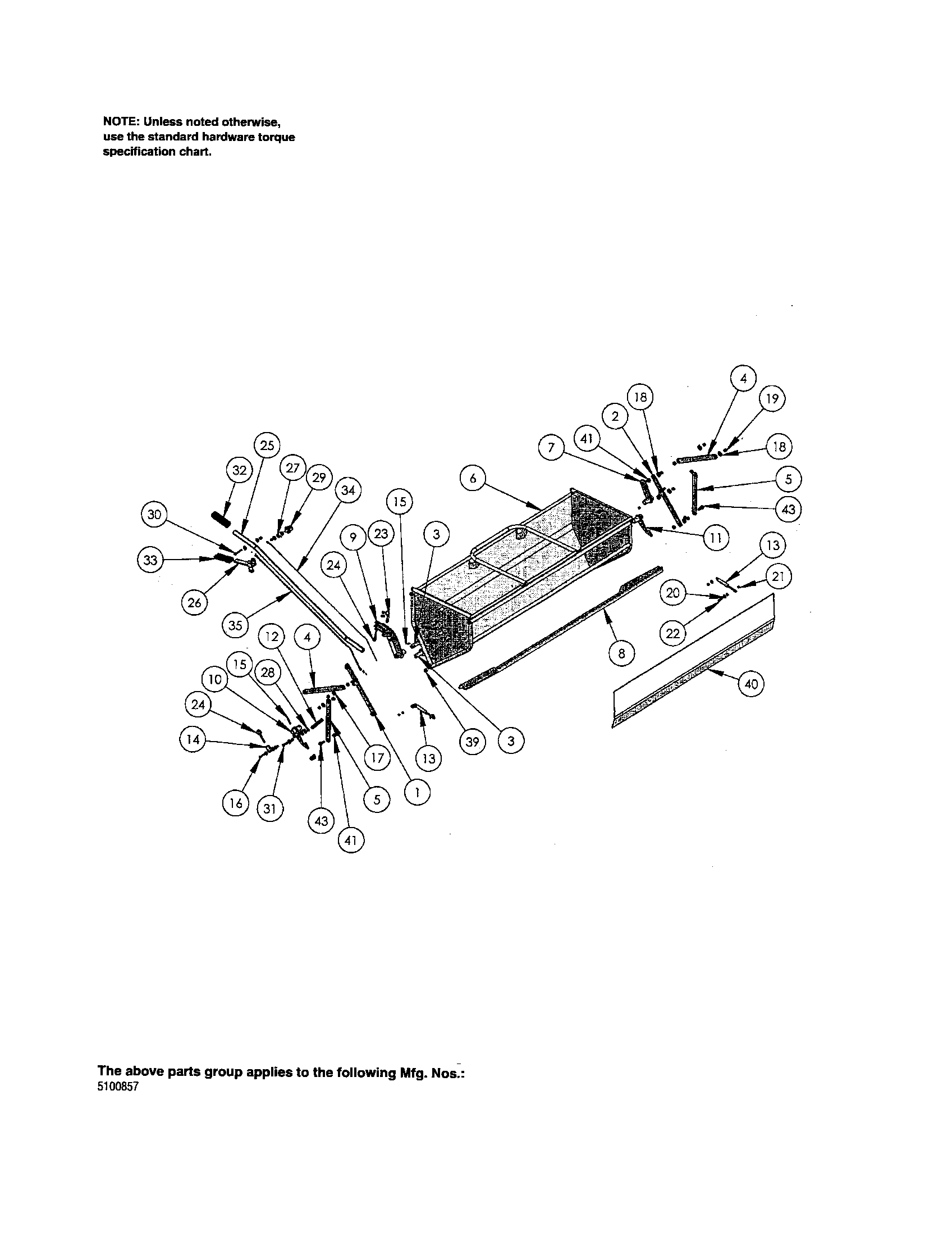 Snapper 5600004 3-bag dump from seat diagram