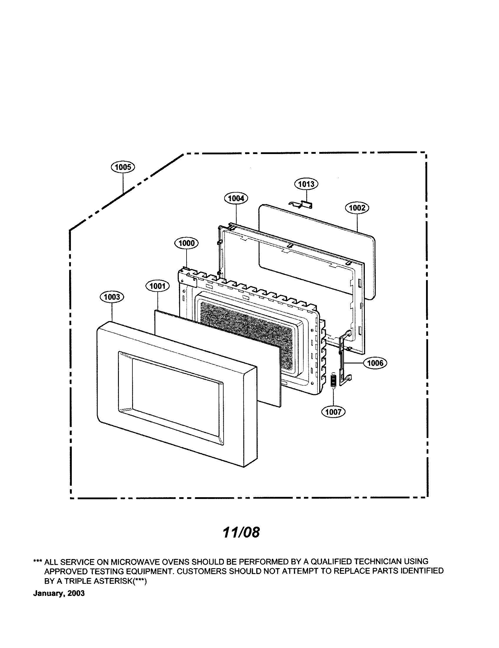 Kenmore 72162229300 door diagram