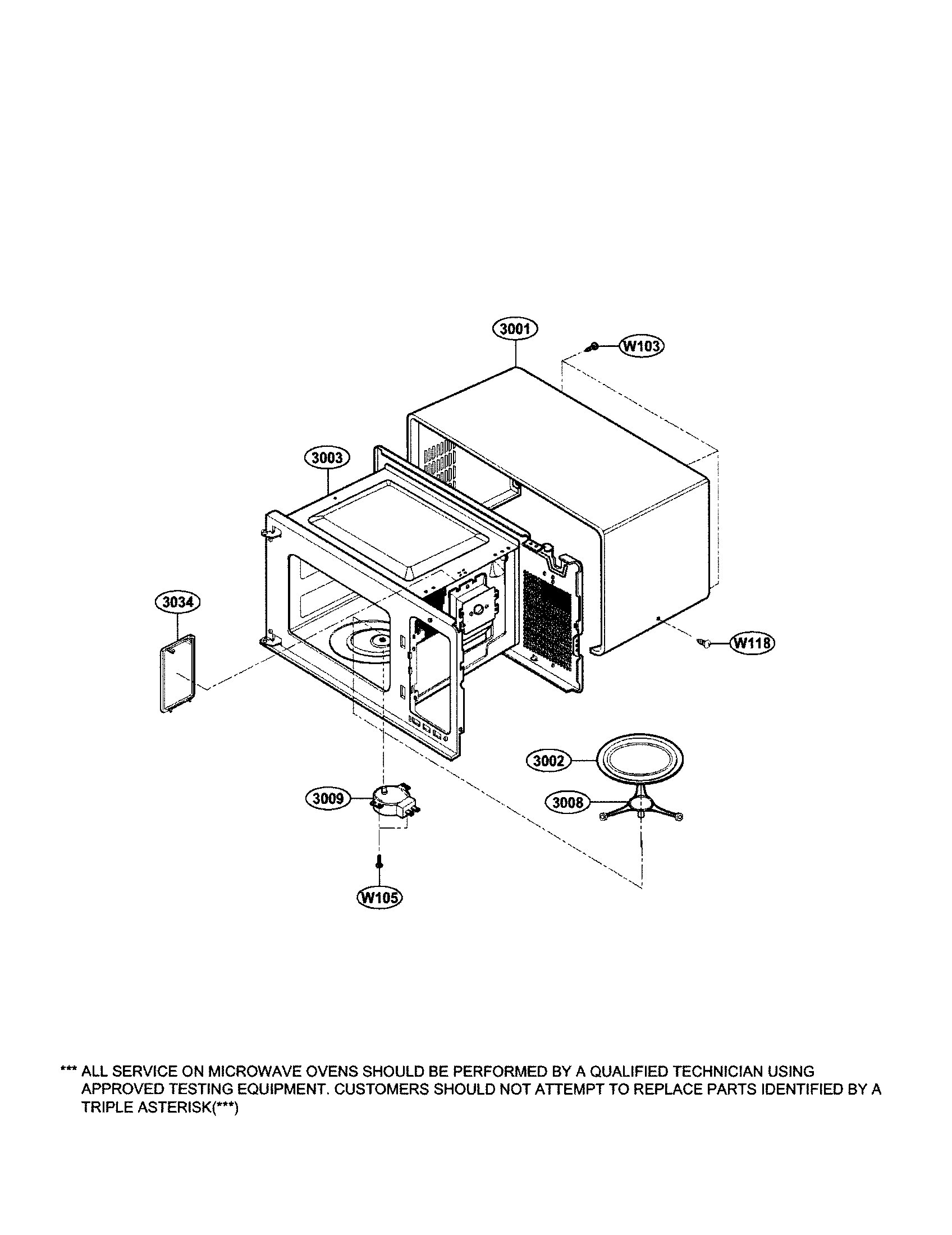 Kenmore 72162229300 oven cavity diagram
