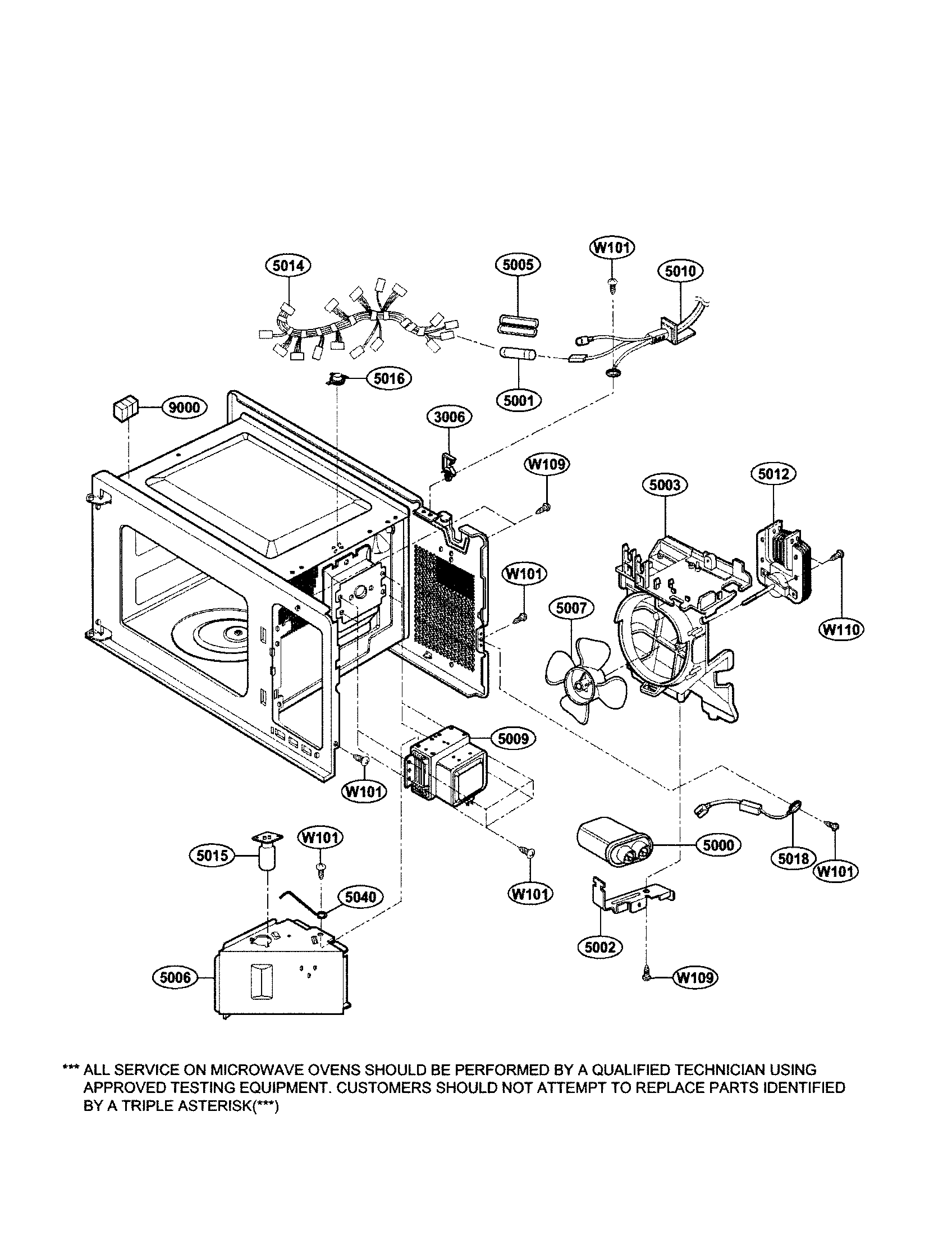 Kenmore 72162229300 oven interior diagram