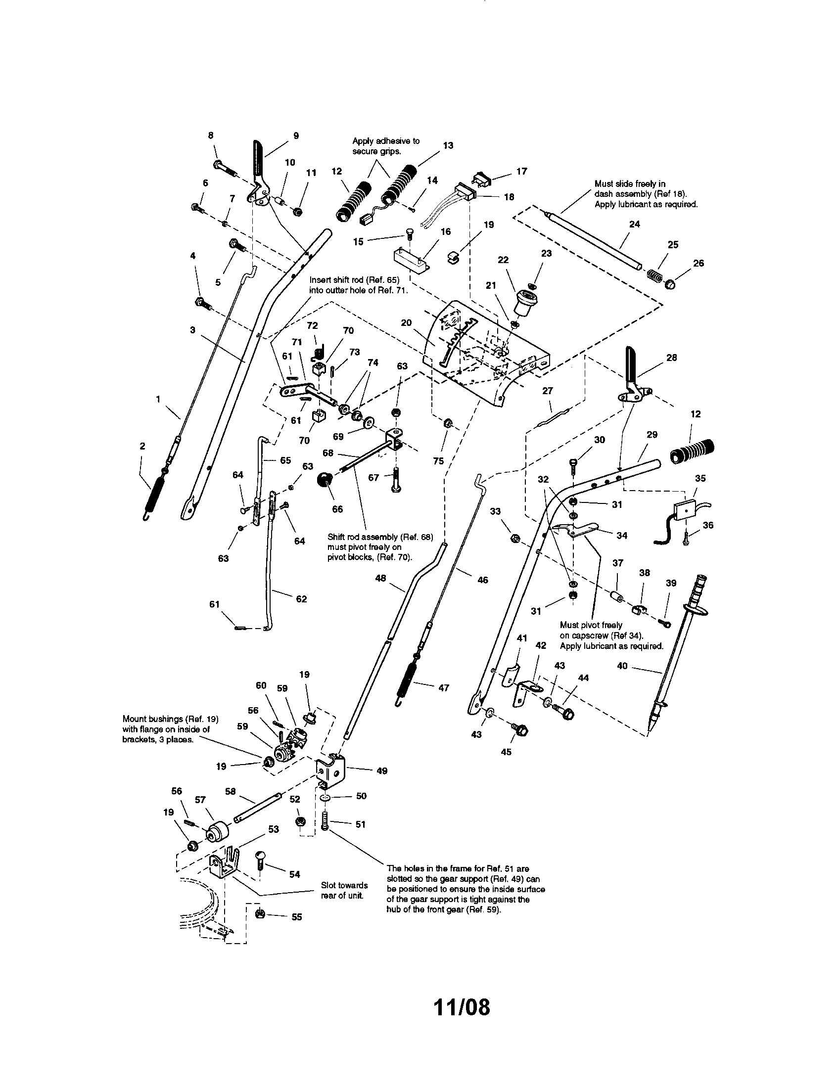 Snapper 1694591 handles/controls diagram